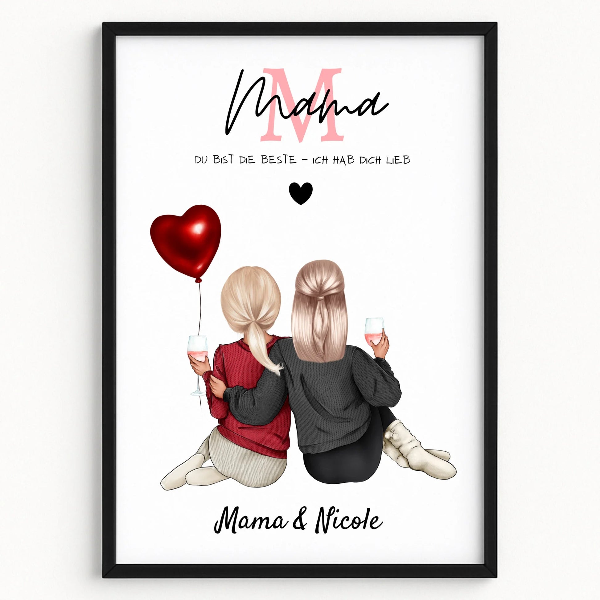 Mutter und erwachsene Tochter Illustration Bild gestalten - Prinolla