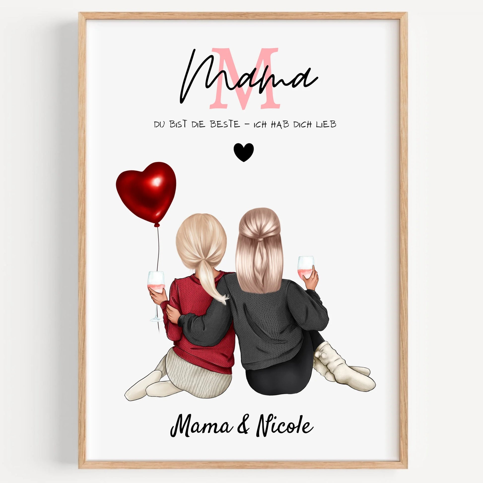 Mutter und erwachsene Tochter Illustration Bild gestalten - Prinolla