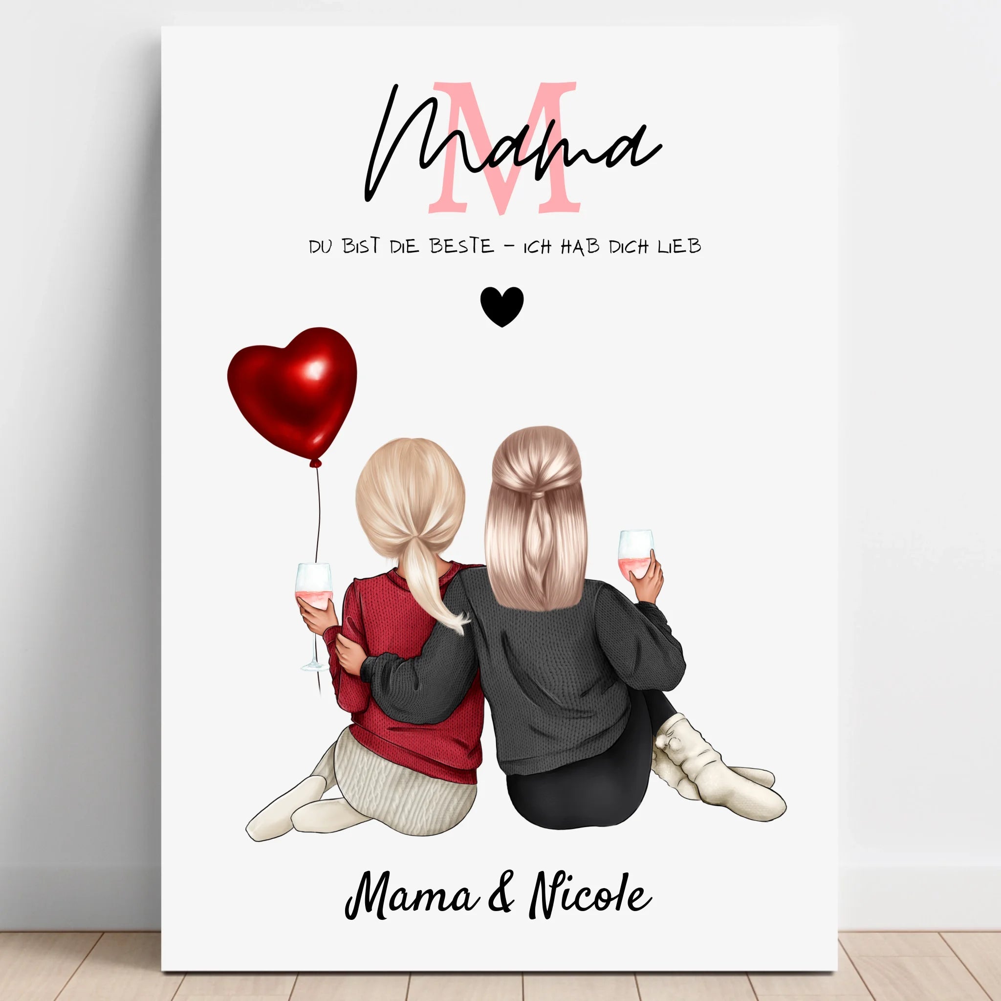 Mutter und erwachsene Tochter Illustration Bild gestalten - Prinolla