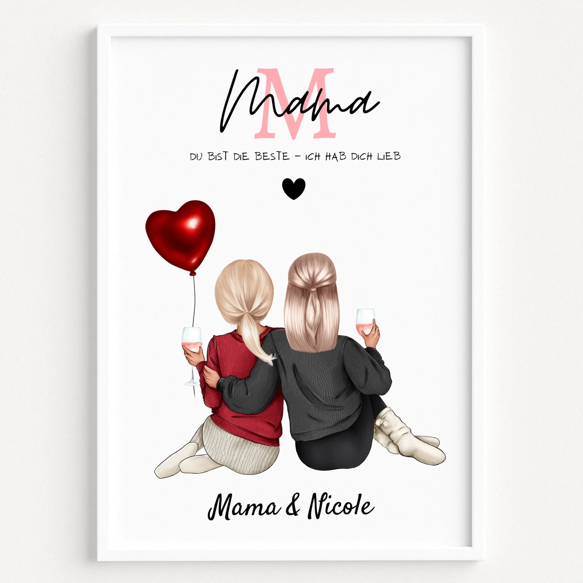 Mutter und erwachsene Tochter Illustration Bild gestalten - Prinolla