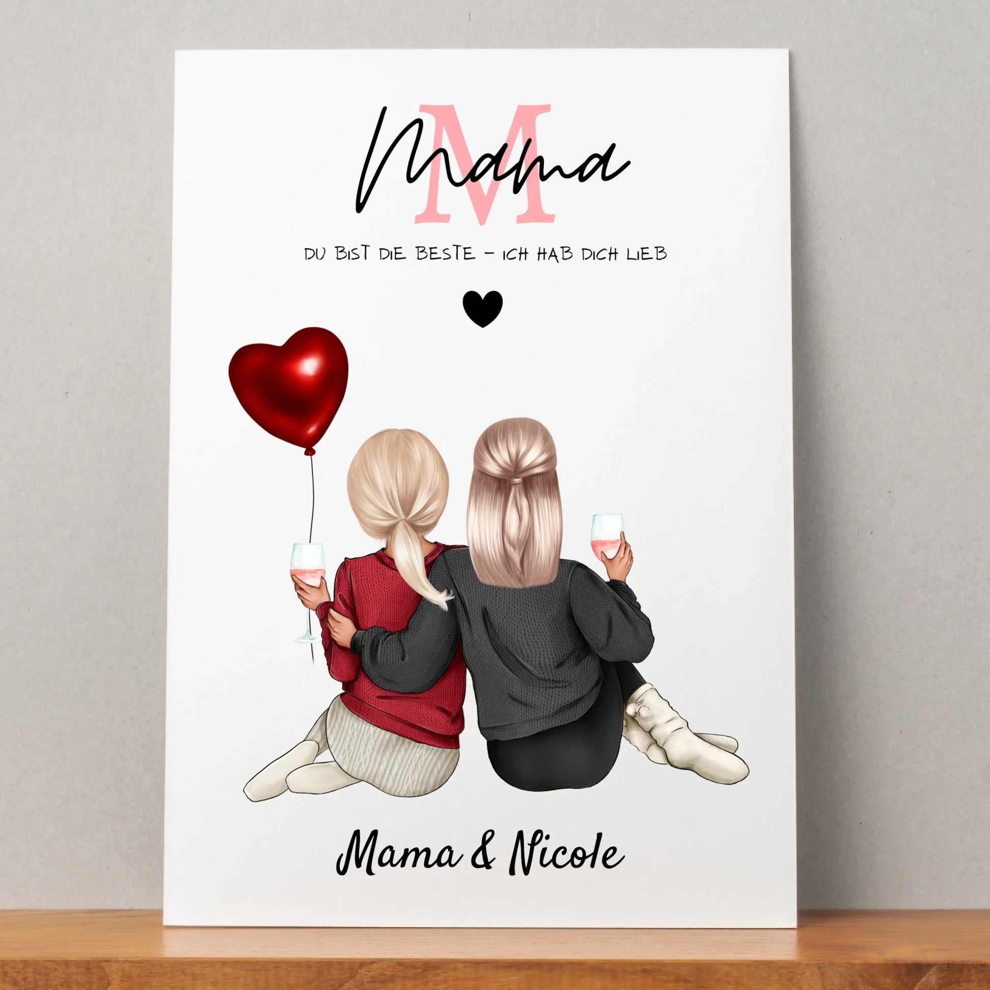 Mutter und erwachsene Tochter Illustration Bild gestalten - Prinolla