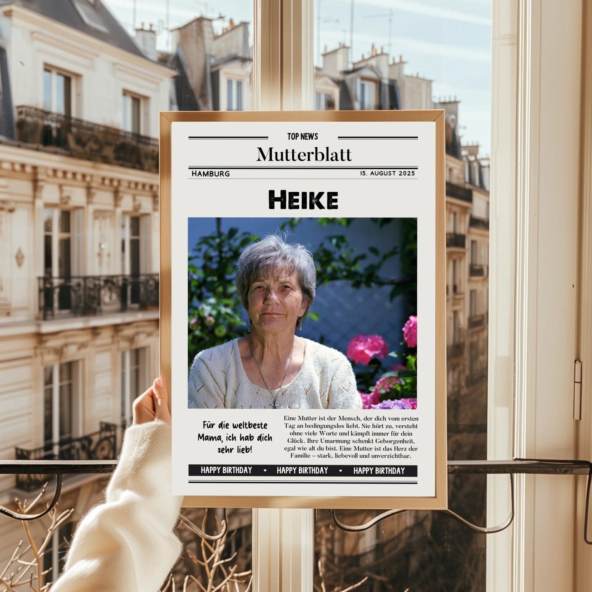 Mutter Zeitungsposter Geburtstag Geschenk gestalten - Prinolla