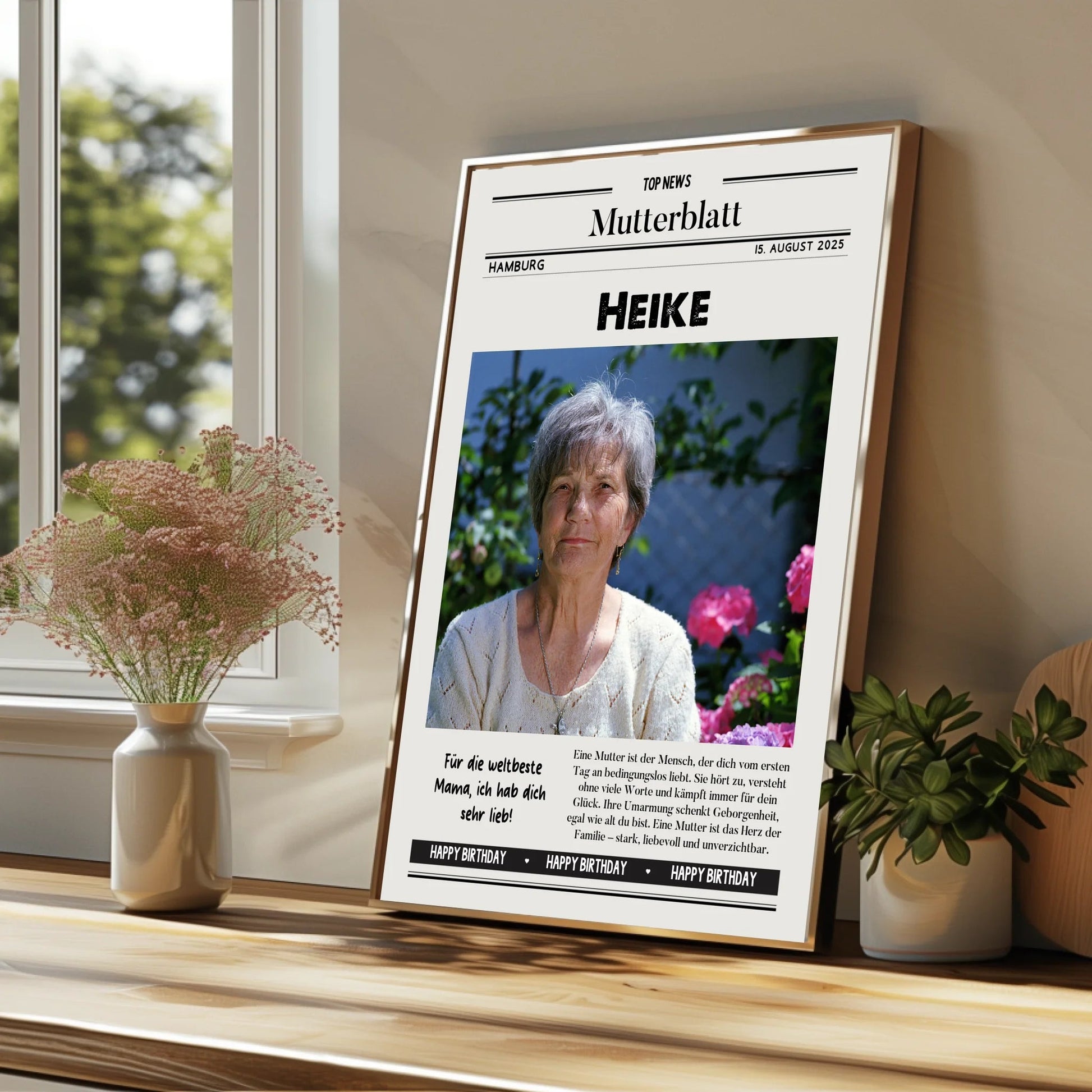 Mutter Zeitungsposter Geburtstag Geschenk gestalten - Prinolla