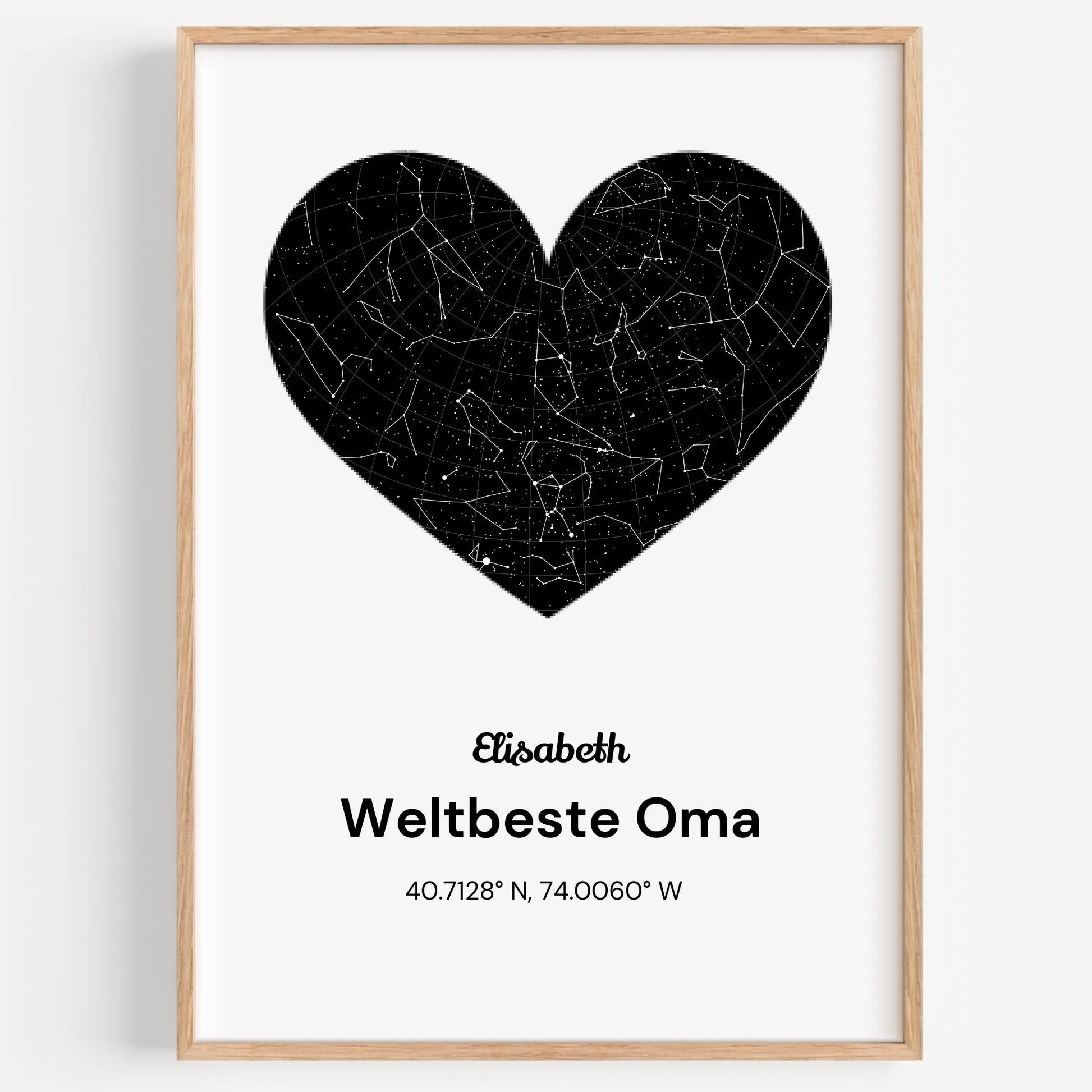 Oma Geburtstag Geschenk Sternehimmel Bild gestalten - Prinolla