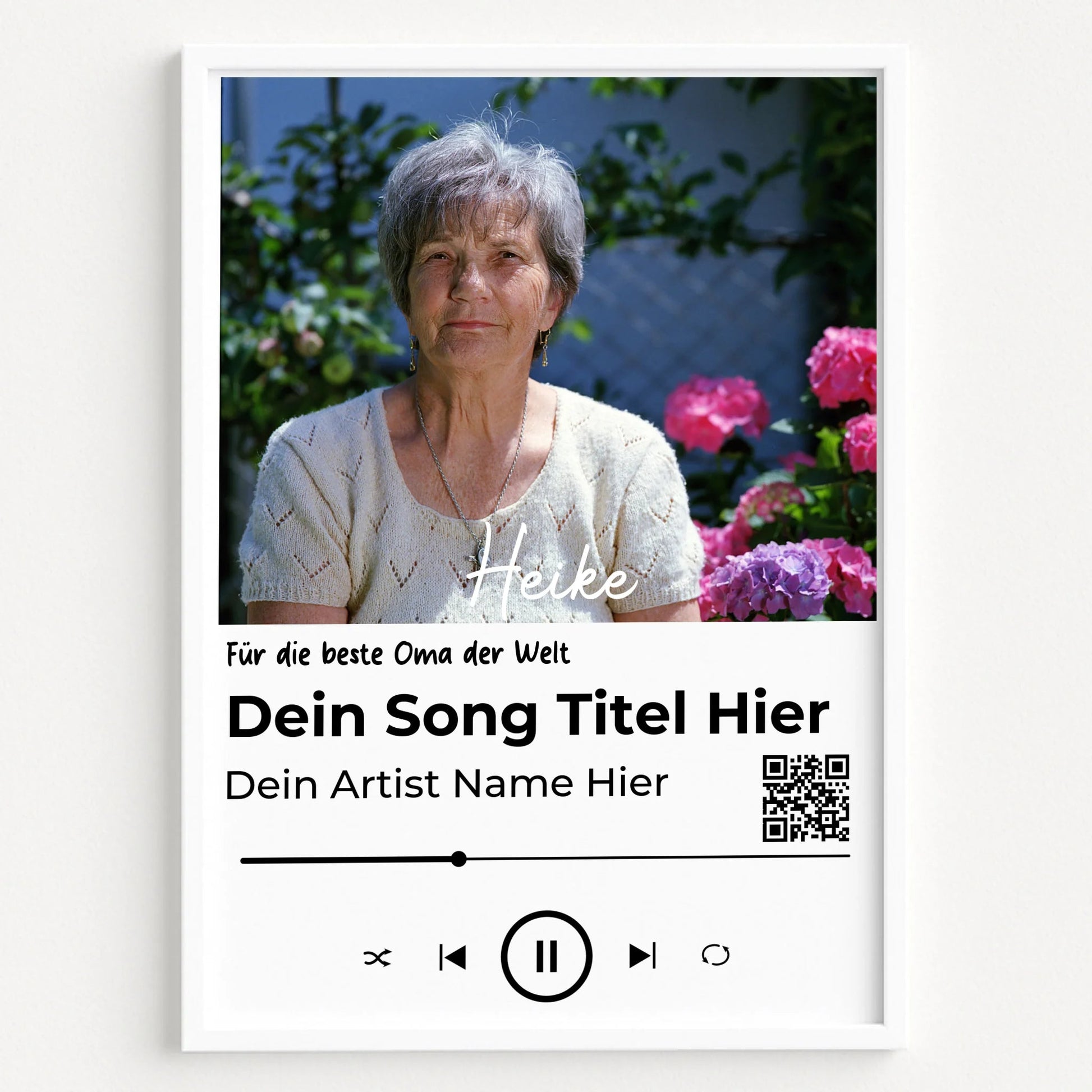 Oma Lieblingssong Musikposter Geschenk gestalten - Prinolla