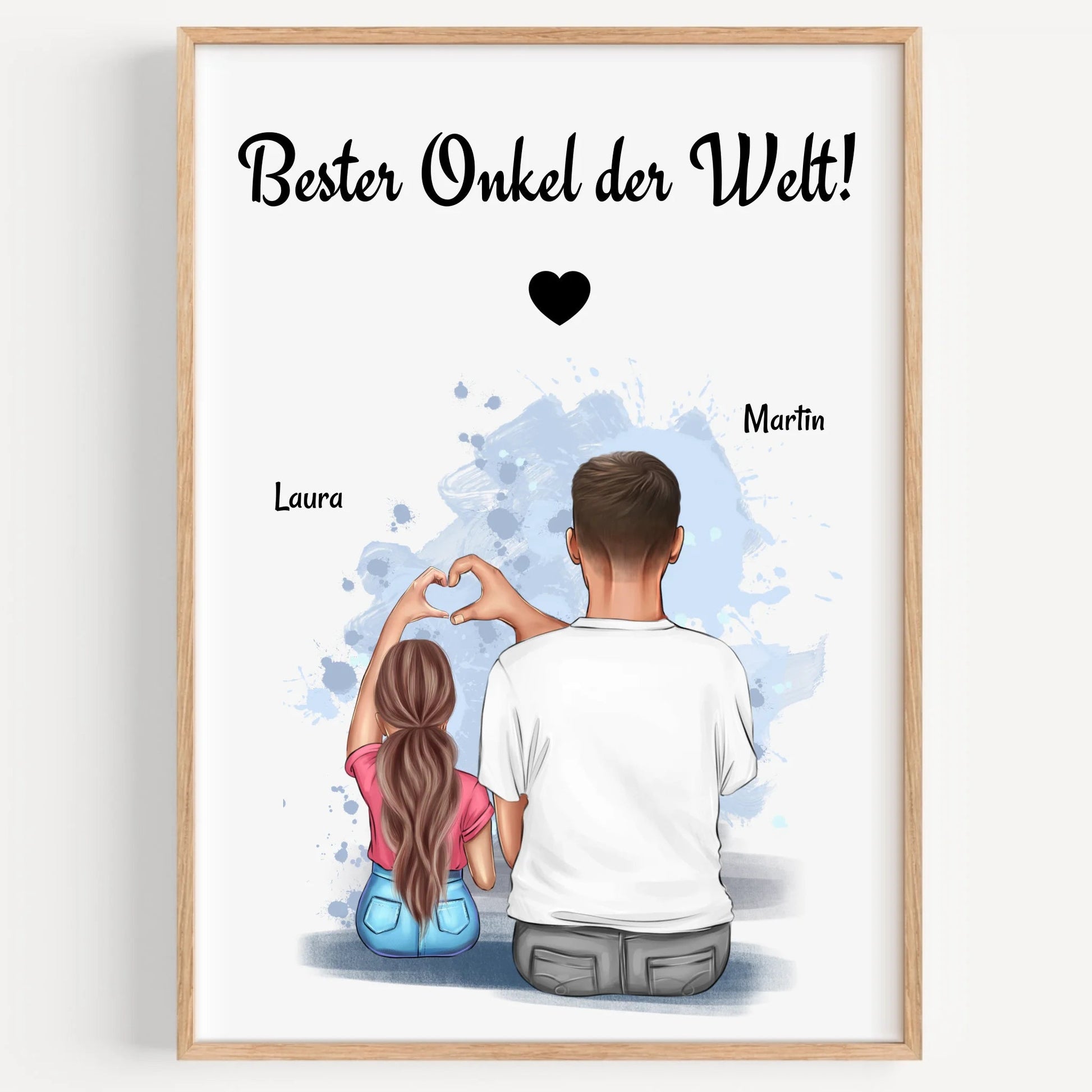 Onkel Geburtstagsgeschenk Poster mit Kind personalisiert - Prinolla