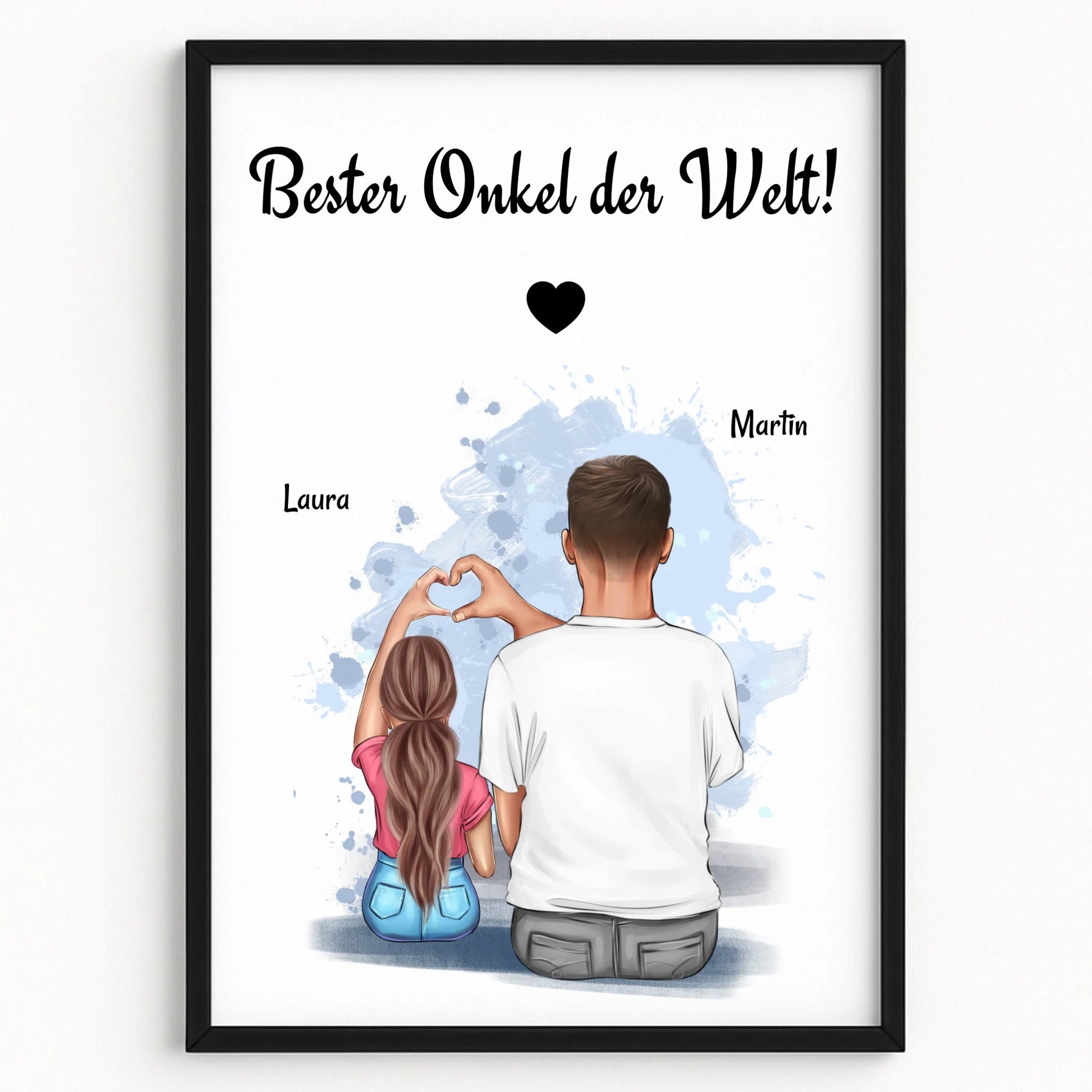Onkel Geburtstagsgeschenk Poster mit Kind personalisiert - Prinolla