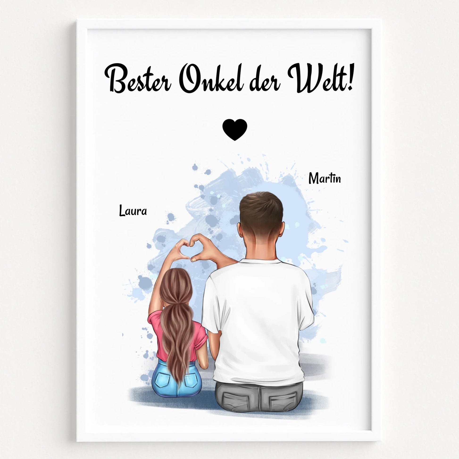 Onkel Geburtstagsgeschenk Poster mit Kind personalisiert - Prinolla