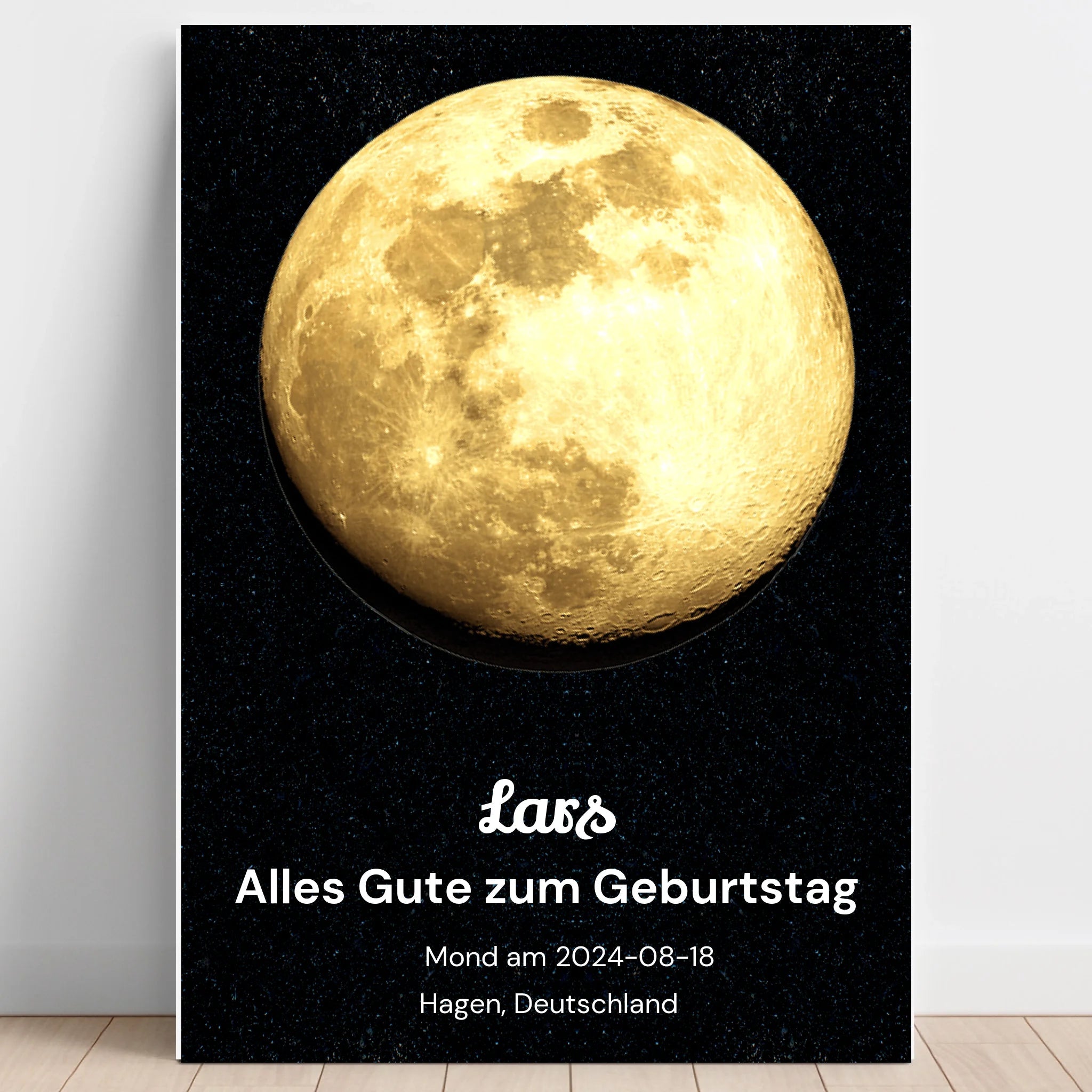 Onkel Geschenkidee Geburtstag: Mondposter personalisiert - Prinolla