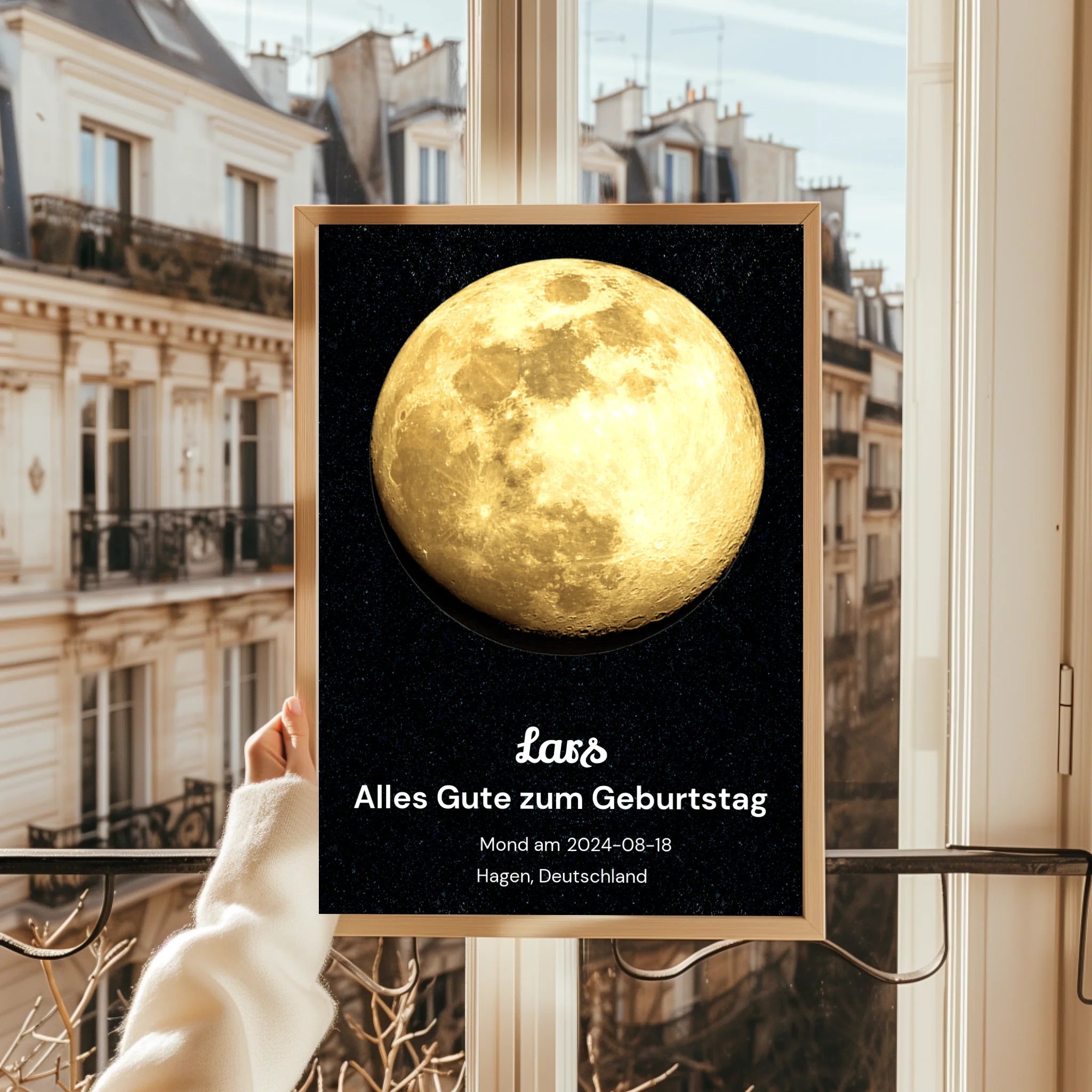 Onkel Geschenkidee Geburtstag: Mondposter personalisiert - Prinolla