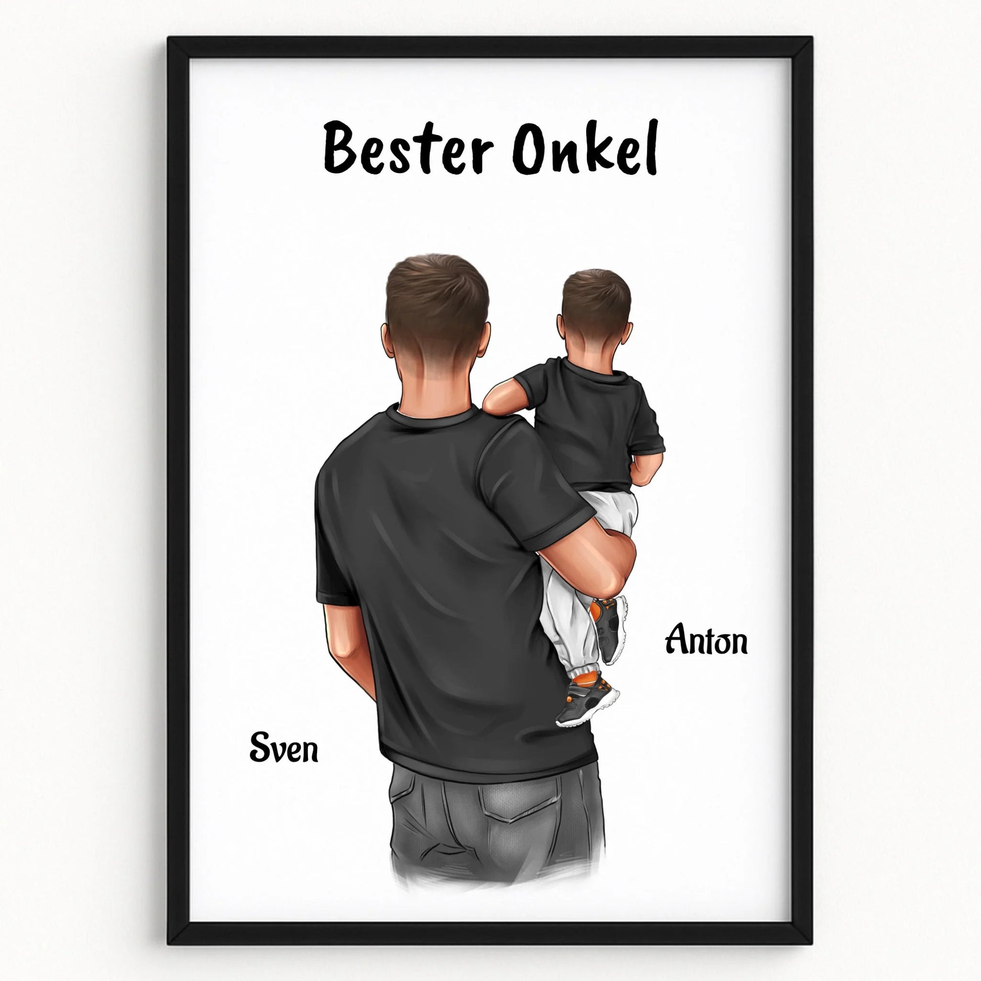 Onkel Neffe Kind Bild Geschenk personalisiert - Prinolla