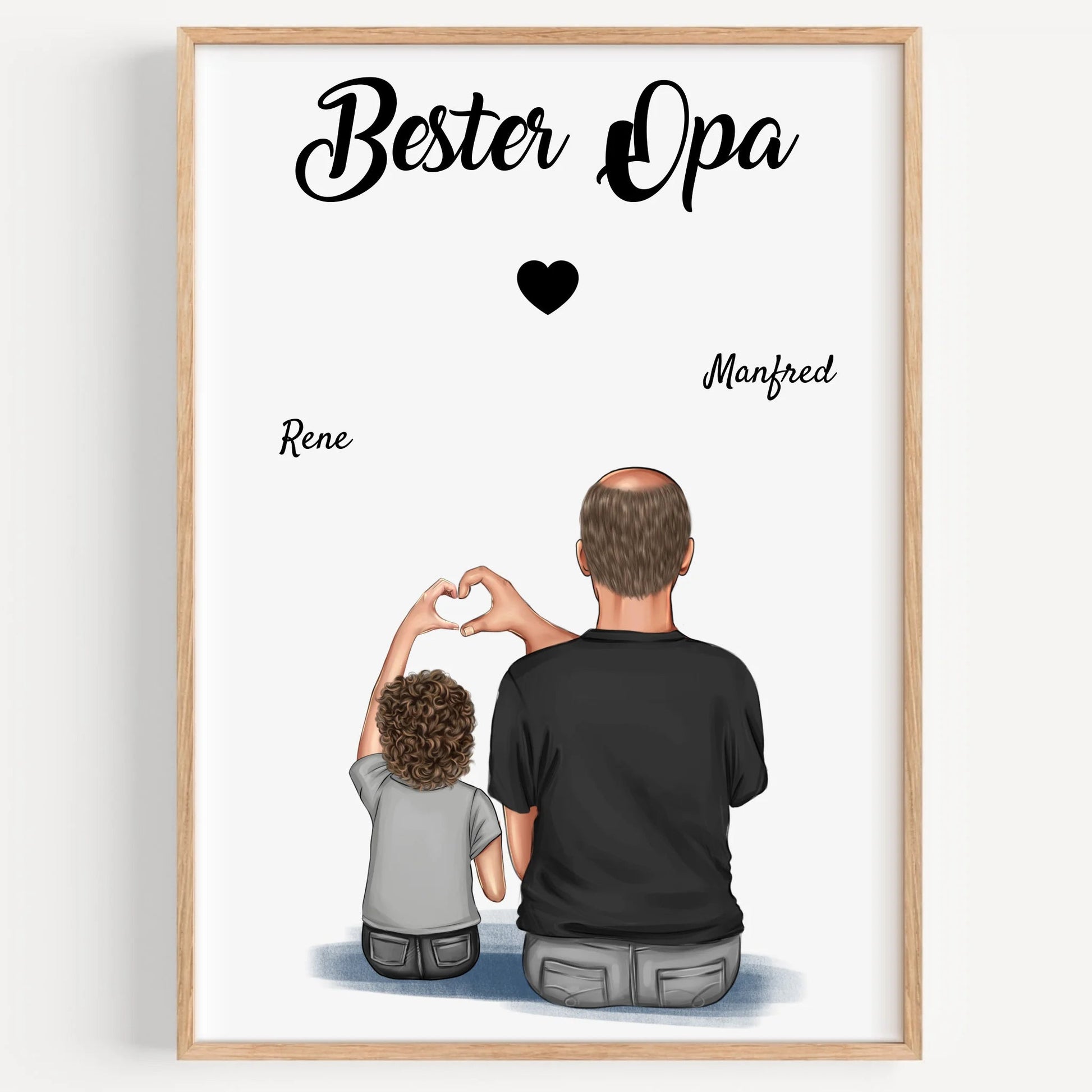 Opa Enkel Kind Bild Geschenk personalisiert - Prinolla