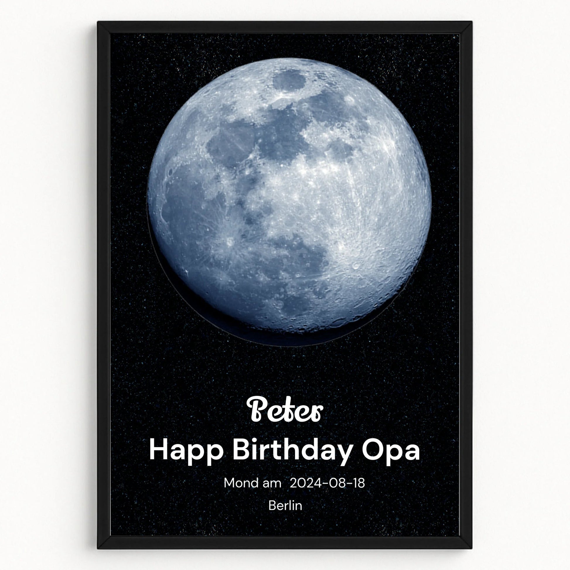Opa Geburtstag Geschenk Mondposter - Prinolla