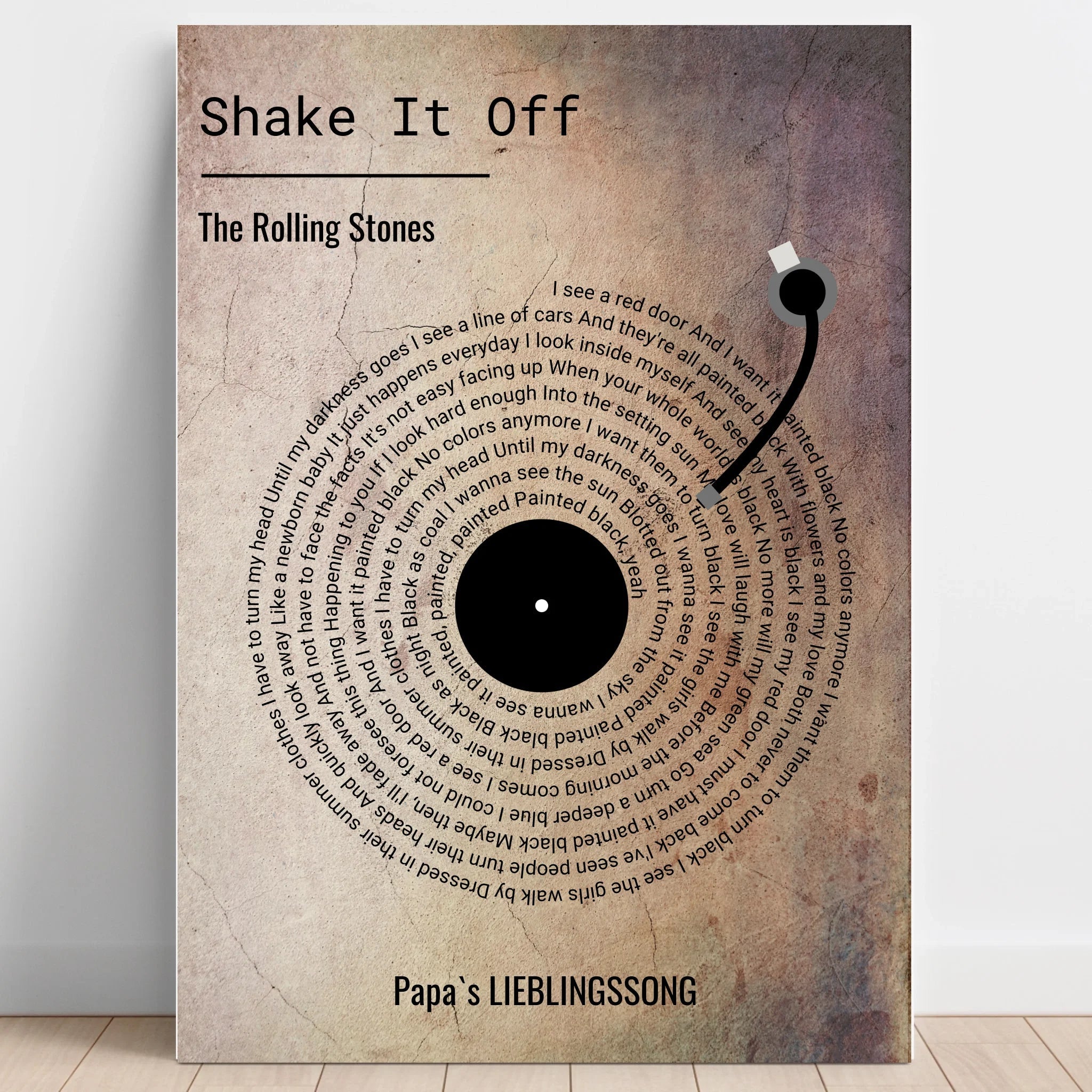 Papa Lieblingslied Schallplatten Design Poster - Prinolla
