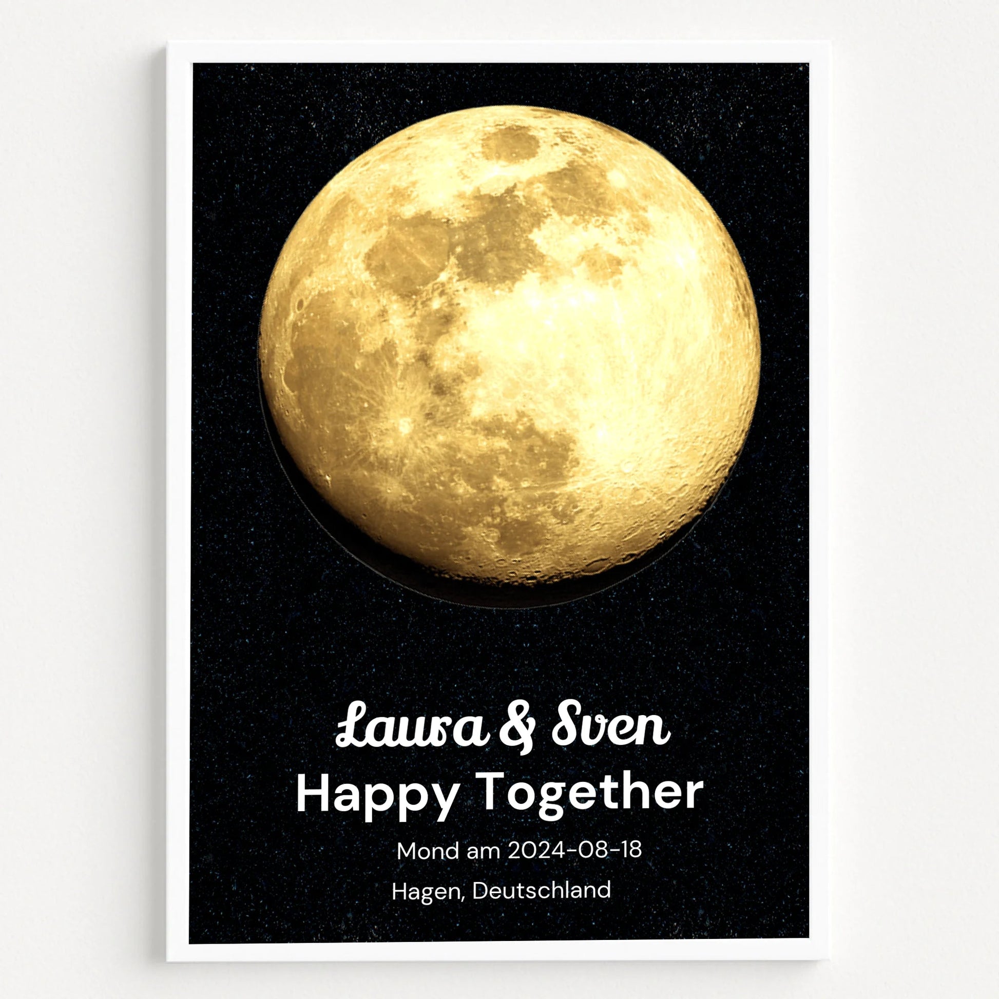 Partner Mondposter Jahrestag & Geburtstag Geschenk - Prinolla
