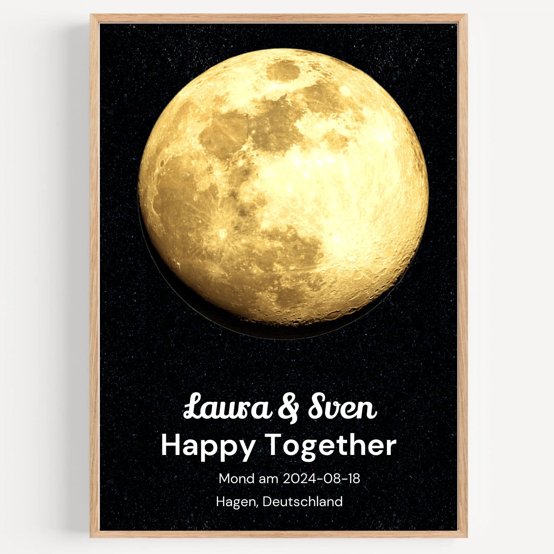 Partner Mondposter Jahrestag & Geburtstag Geschenk - Prinolla