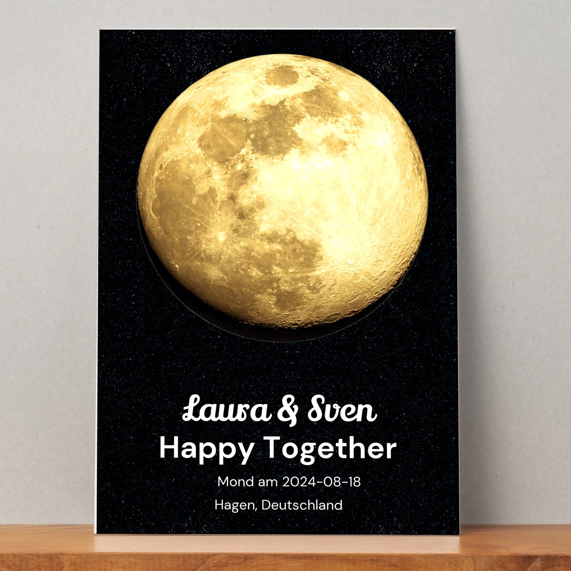 Partner Mondposter Jahrestag & Geburtstag Geschenk - Prinolla