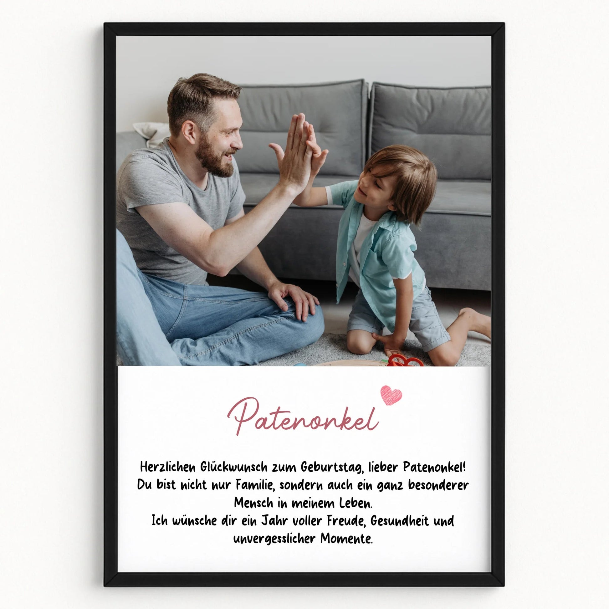 Patenonkel Fotogeschenk Bild mit Spruch selber gestalten - Prinolla