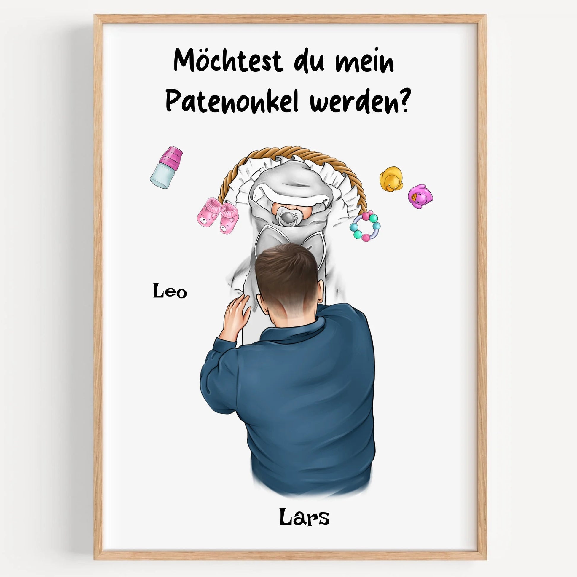 Patenonkel fragen Geschenk Poster personalisiert - Prinolla