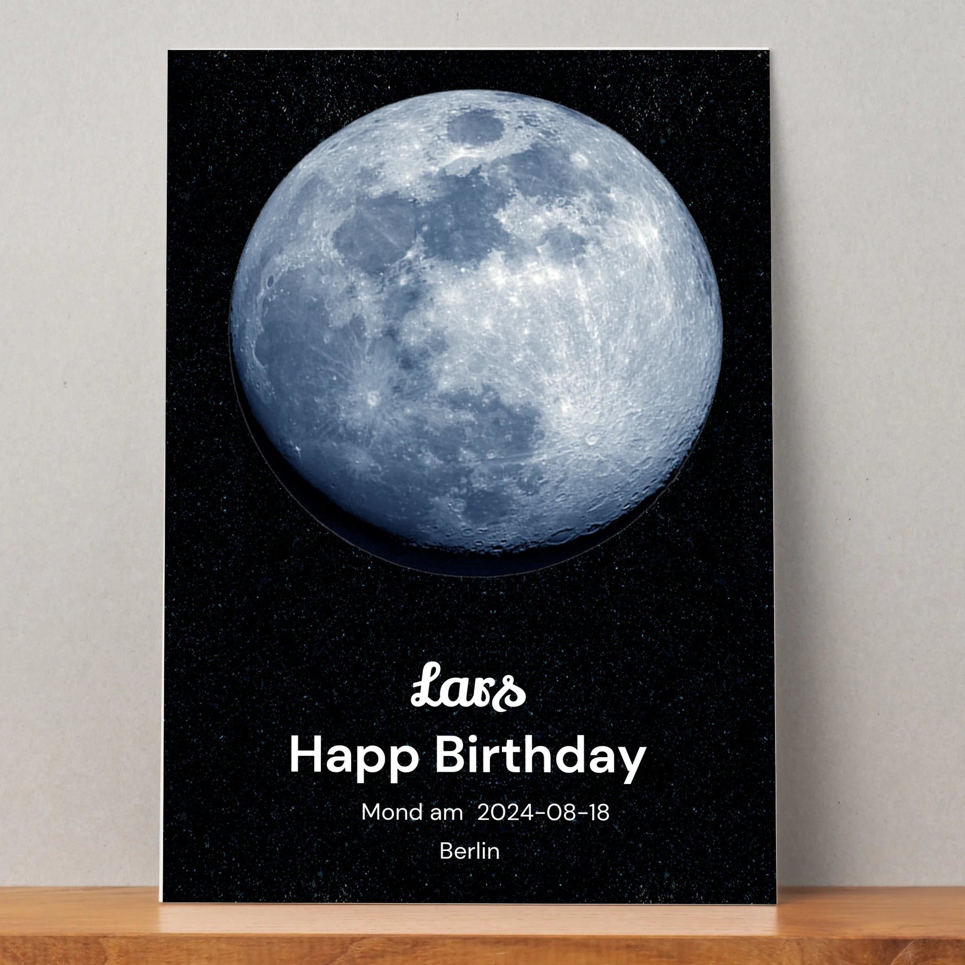 Patenonkel Geburtstagsgeschenk Mondposter mit Datum - Prinolla