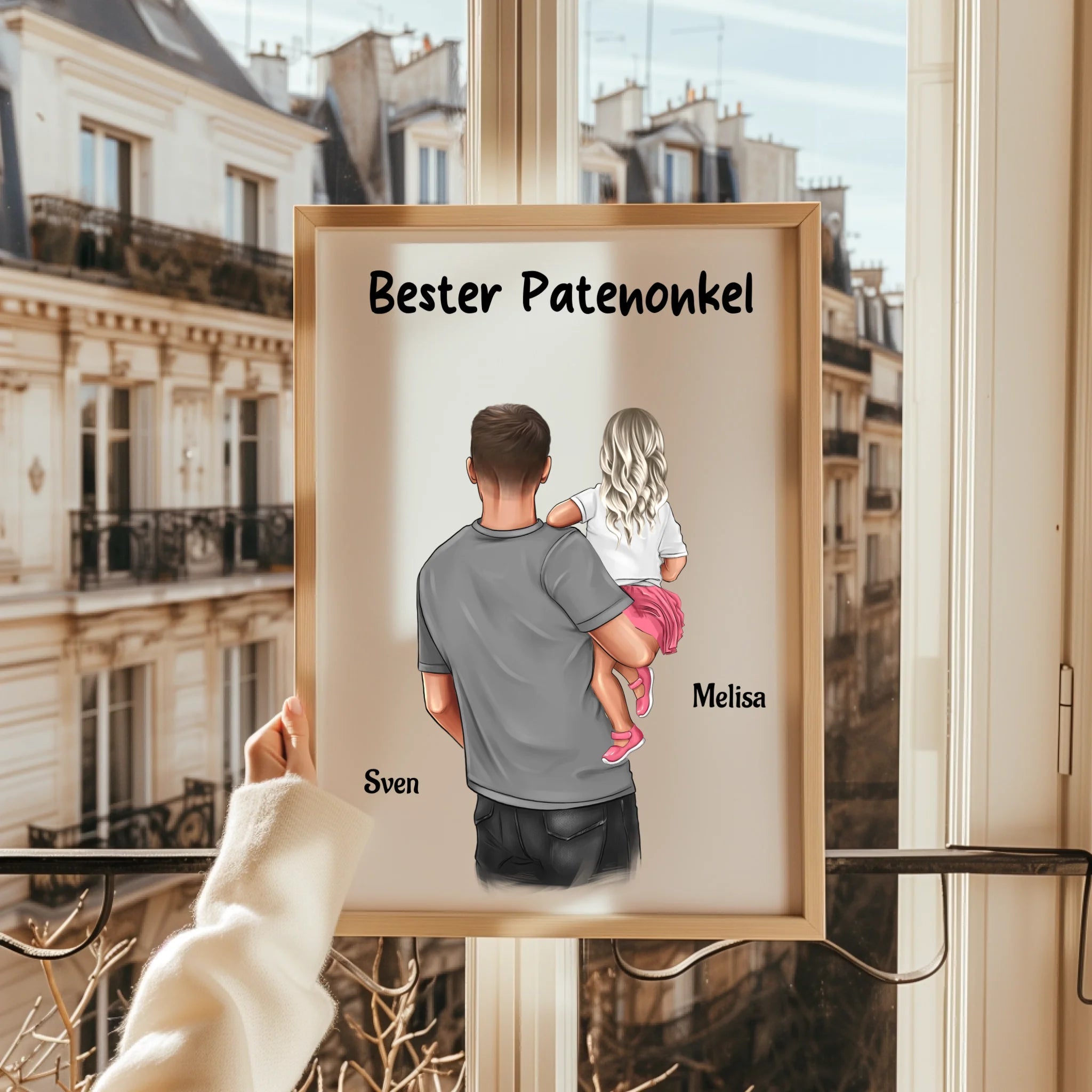 Patenonkel Mädchen Kind Bild Geschenk personalisiert - Prinolla