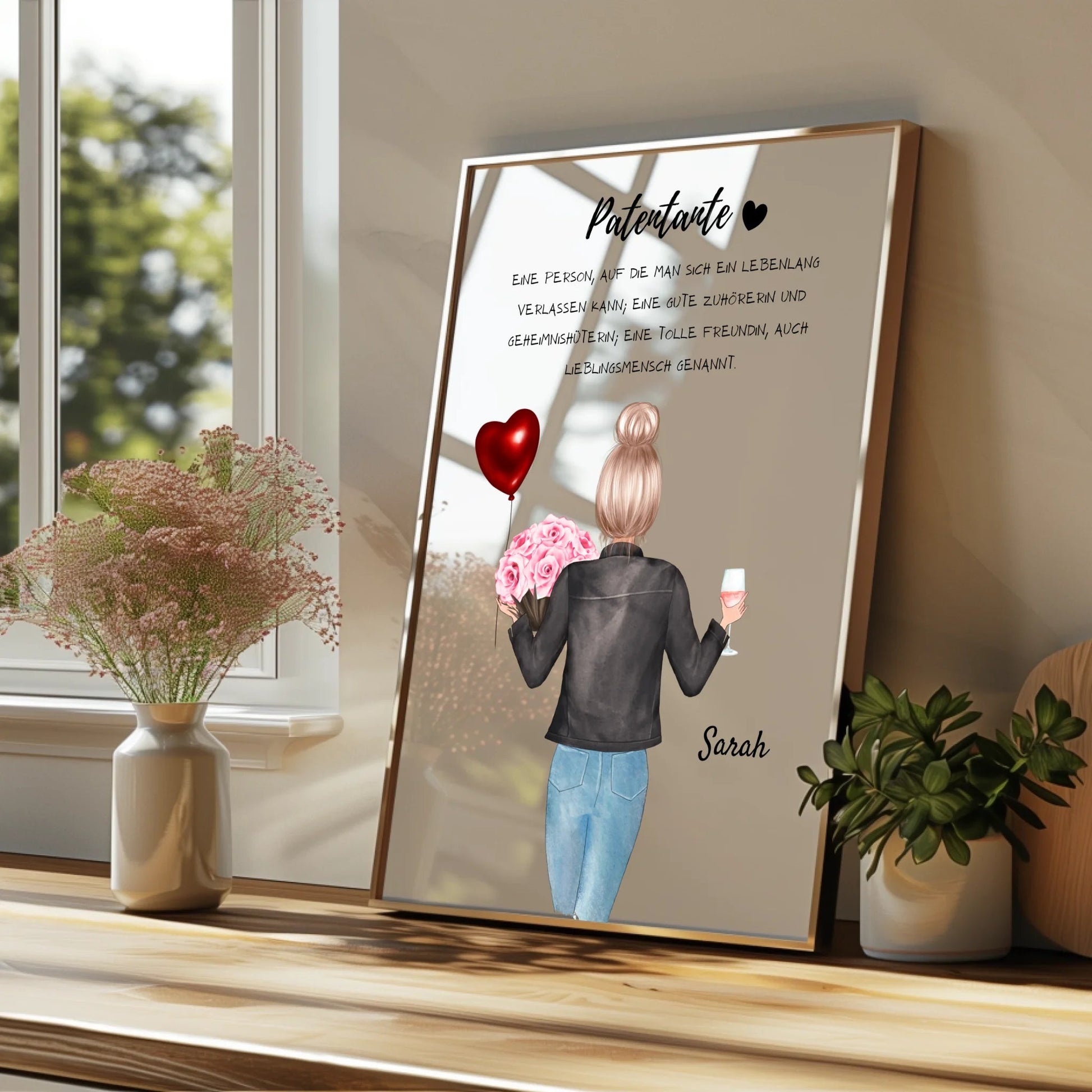 Patentante Definition Poster Geschenk personalisiert - Prinolla
