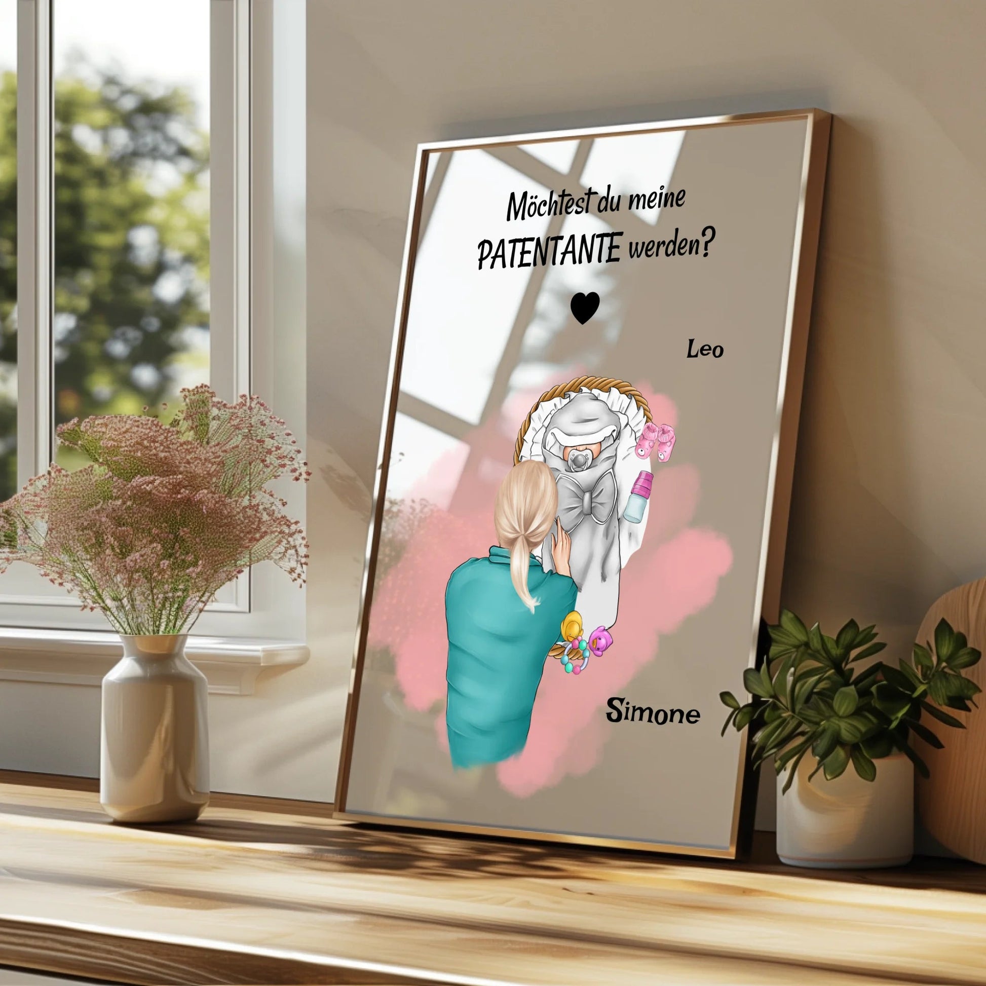 Patentante Fragen Geschenk Poster gestalten - Prinolla