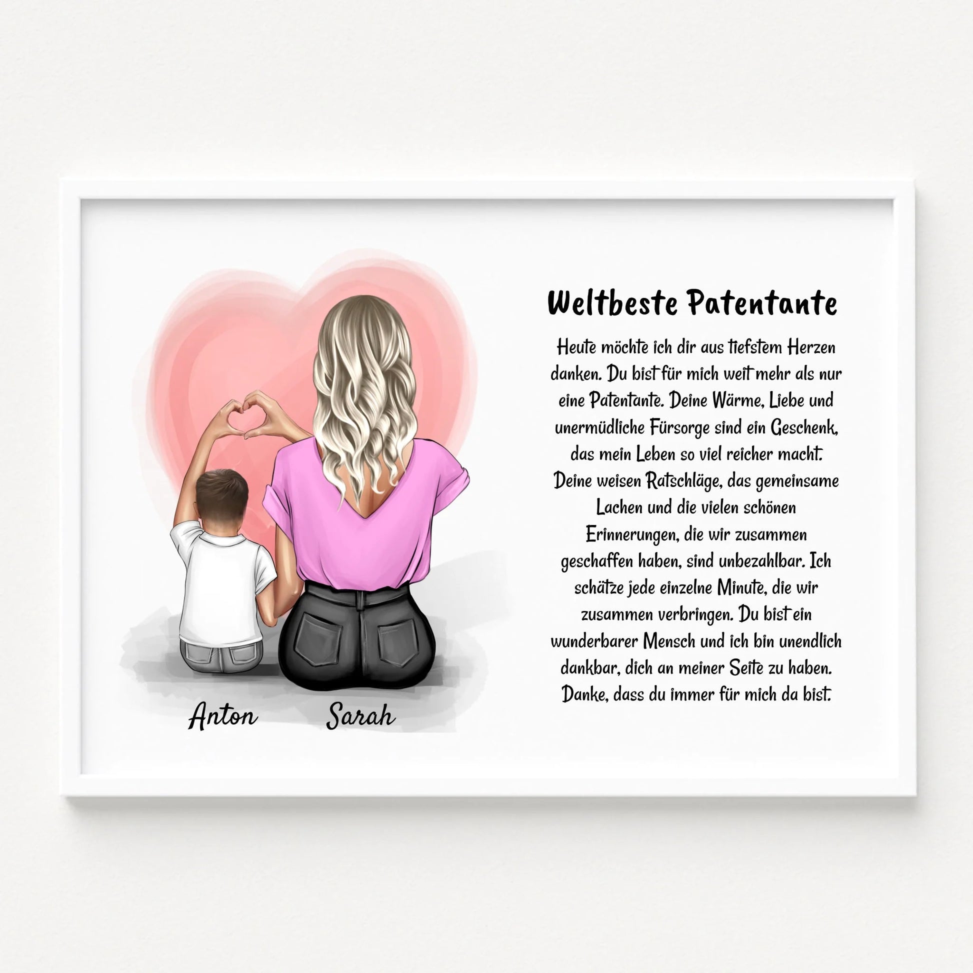 Patentante & Junge Kind Illustration Bild gestalten - Prinolla