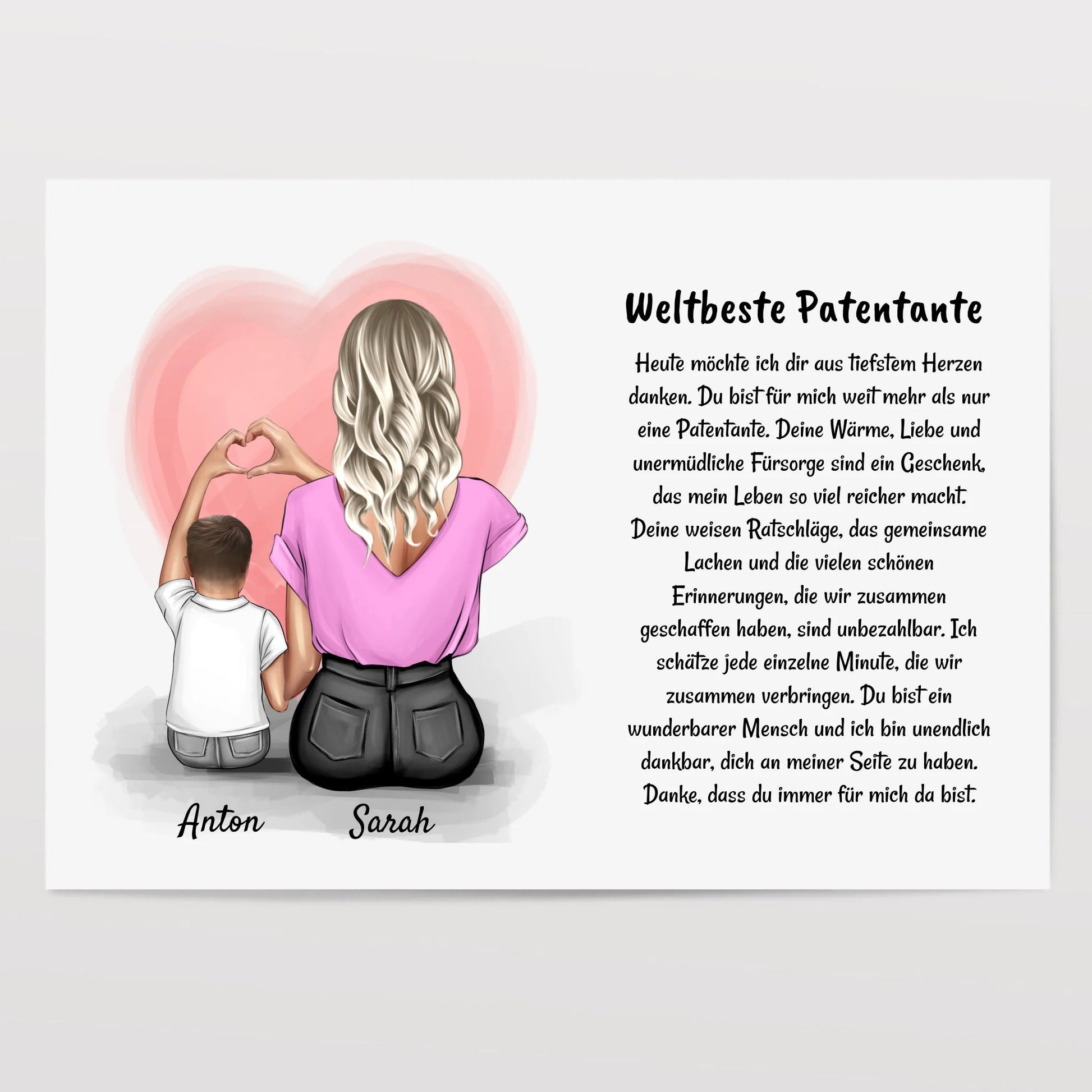 Patentante & Junge Kind Illustration Bild gestalten - Prinolla