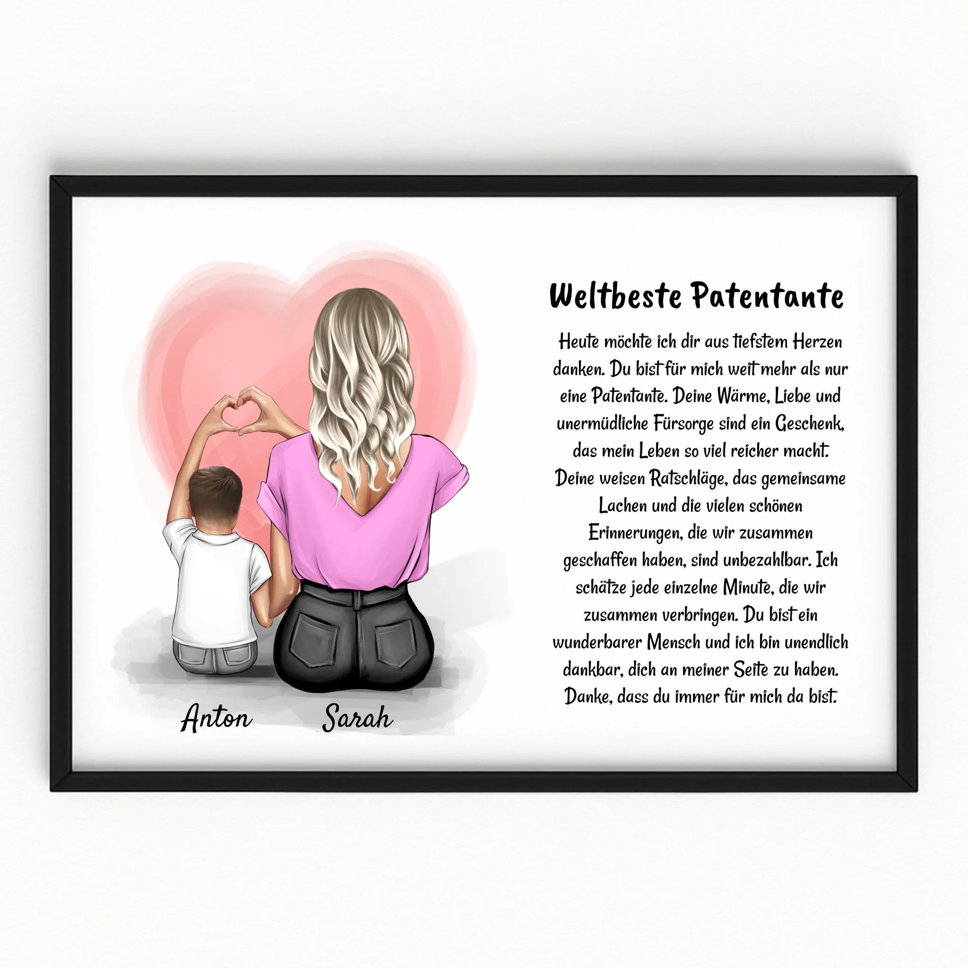 Patentante & Junge Kind Illustration Bild gestalten - Prinolla