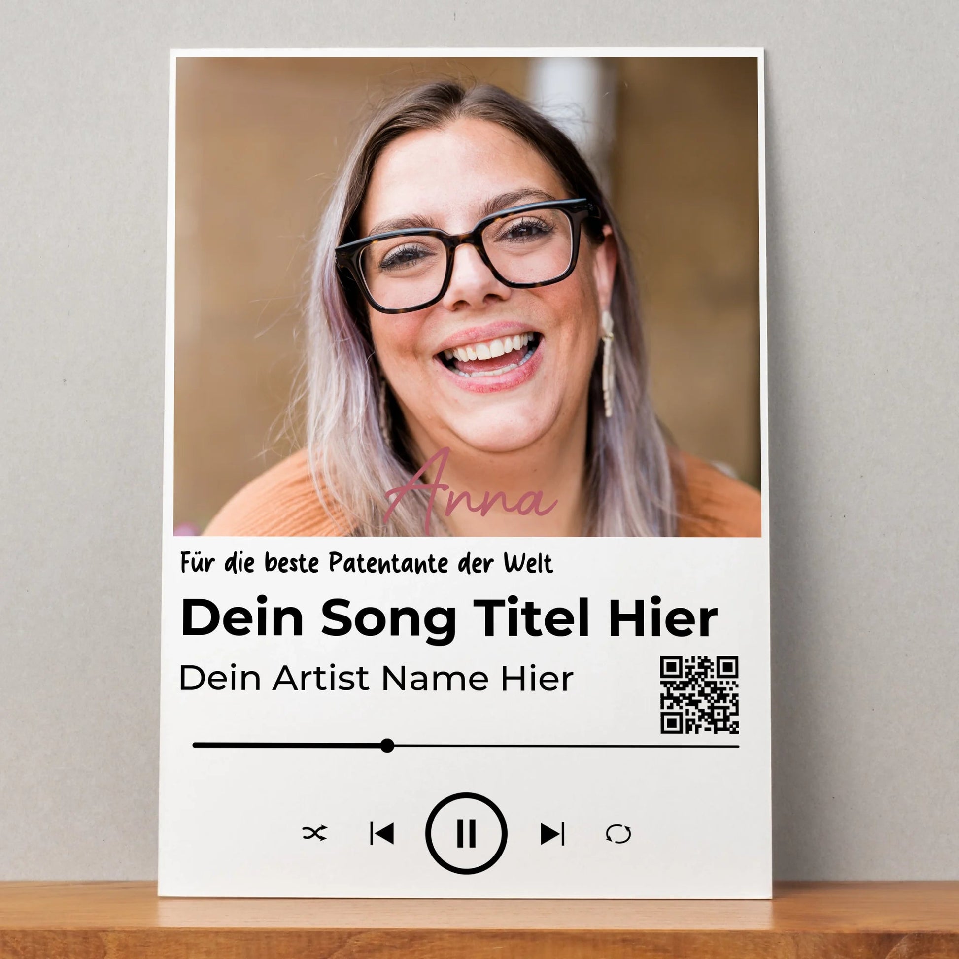 Patentante Lieblingssong Geschenkidee mit Foto - Prinolla