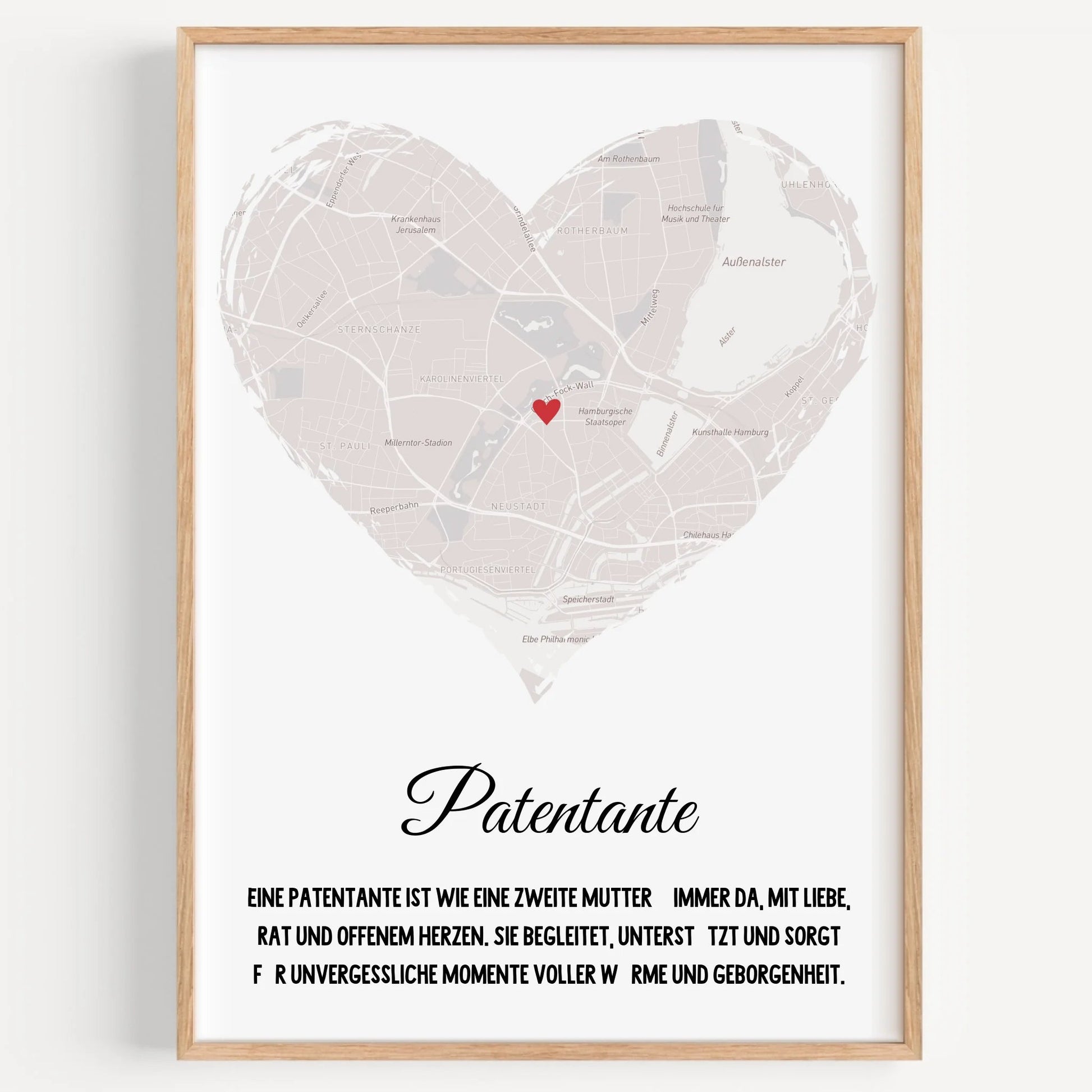 Patentante Stadtkarte Definition Poster Geschenk - Prinolla