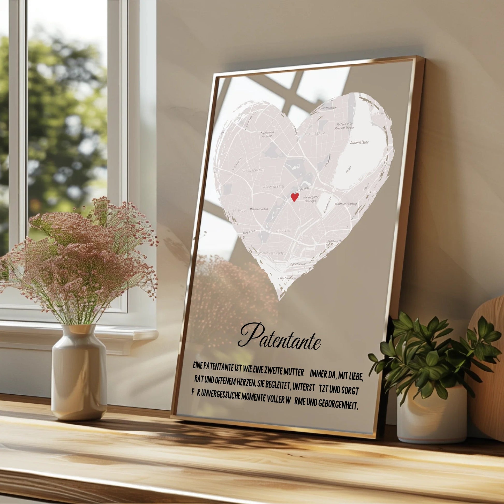 Patentante Stadtkarte Definition Poster Geschenk - Prinolla