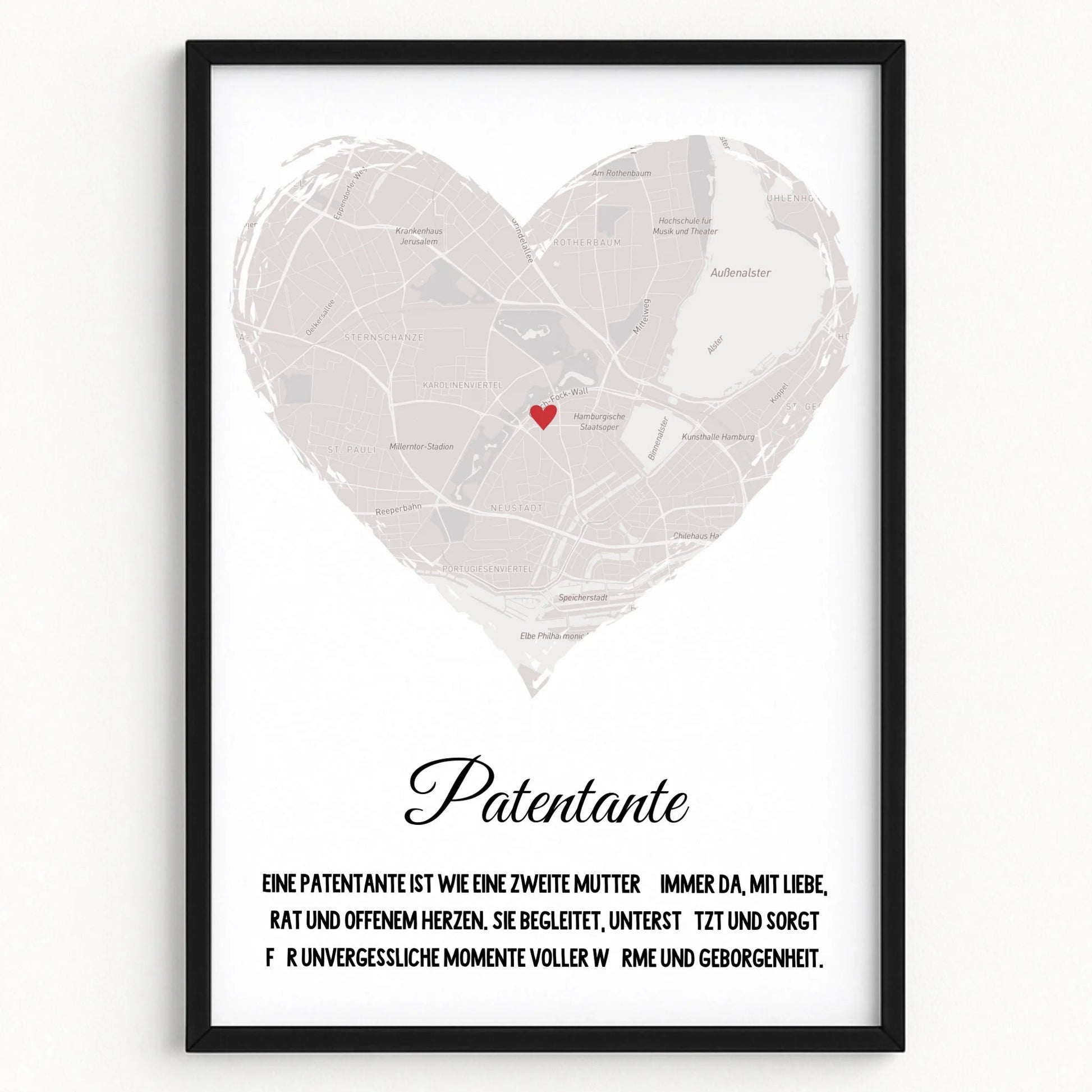 Patentante Stadtkarte Definition Poster Geschenk - Prinolla