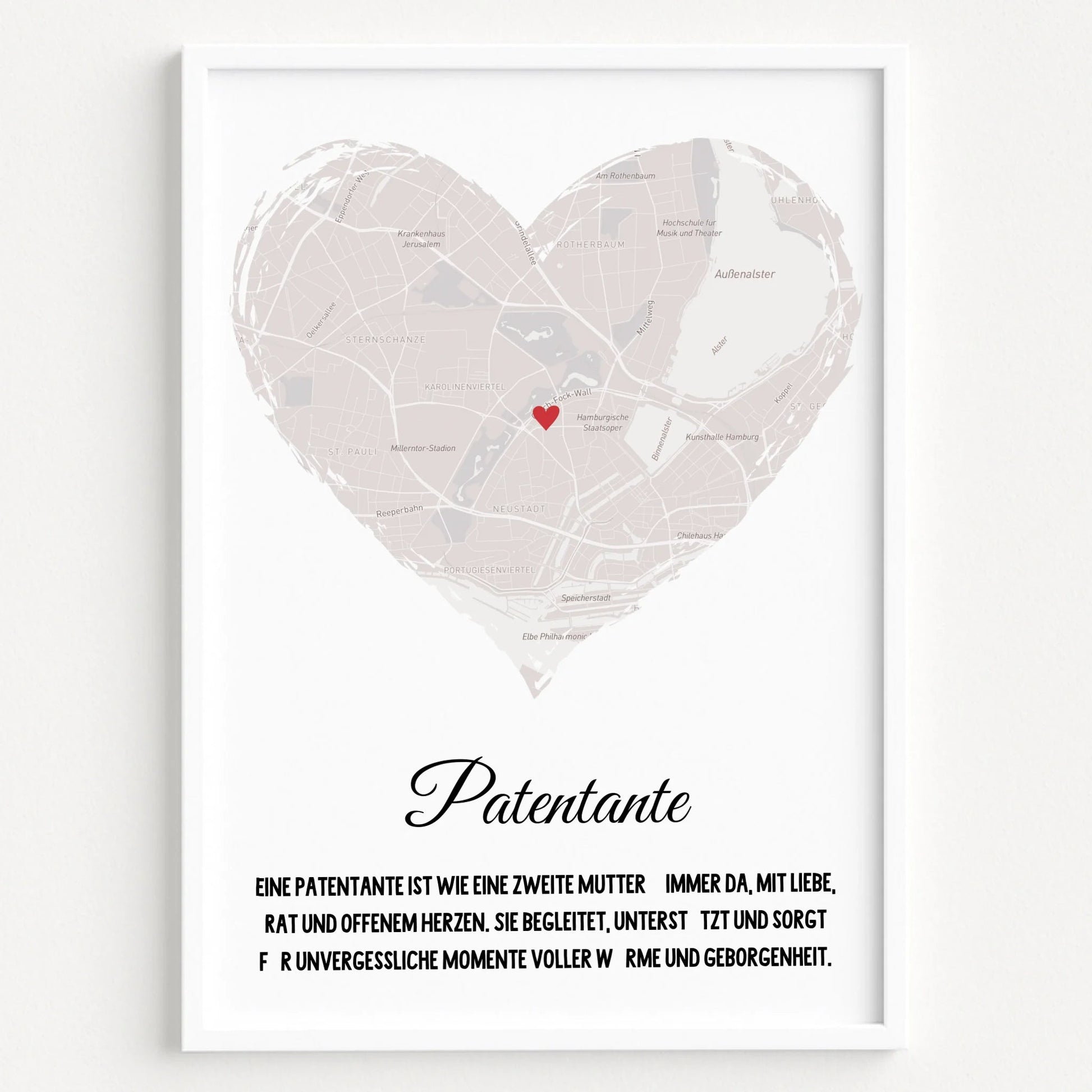 Patentante Stadtkarte Definition Poster Geschenk - Prinolla