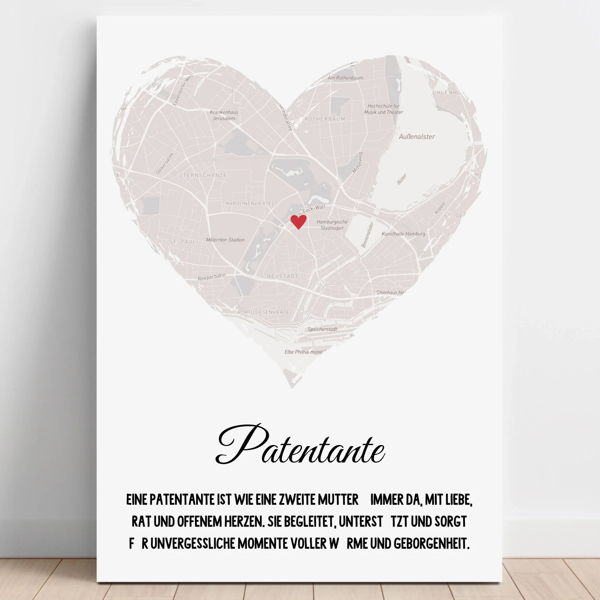 Patentante Stadtkarte Definition Poster Geschenk - Prinolla