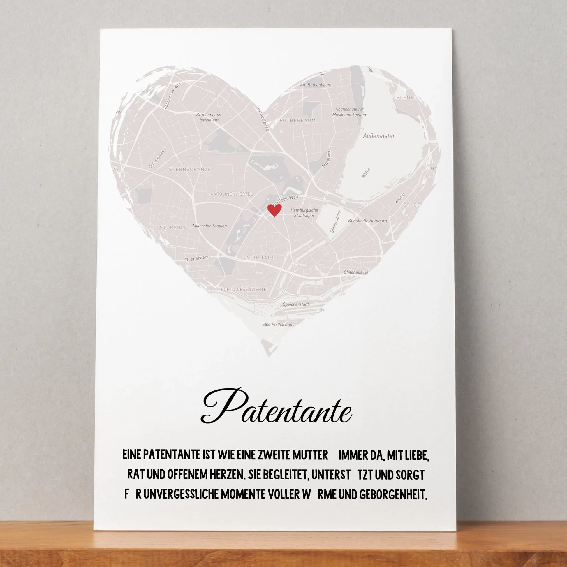 Patentante Stadtkarte Definition Poster Geschenk - Prinolla