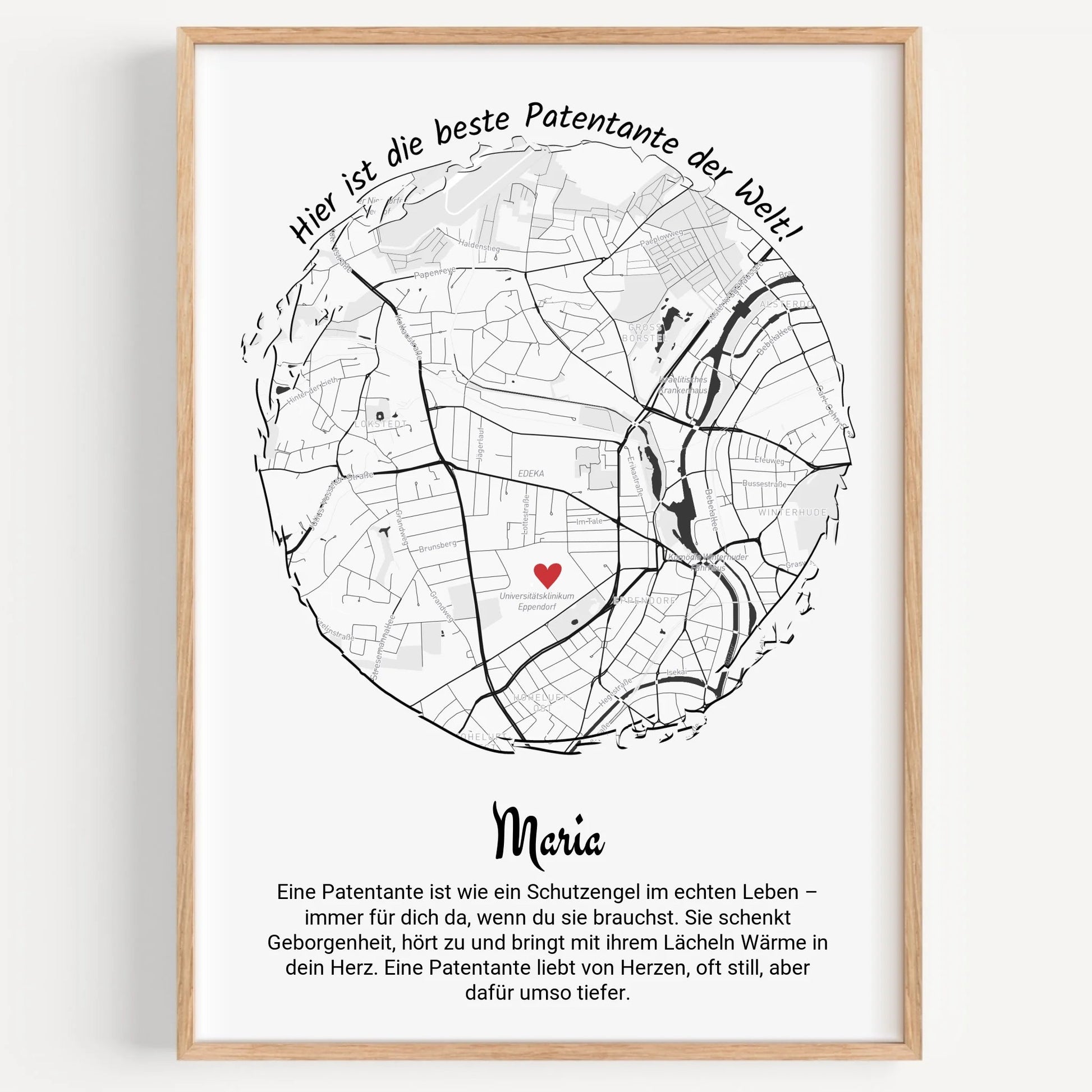 Personalisierte Patentante Poster Geschenkidee mit Name & Spruch - Prinolla