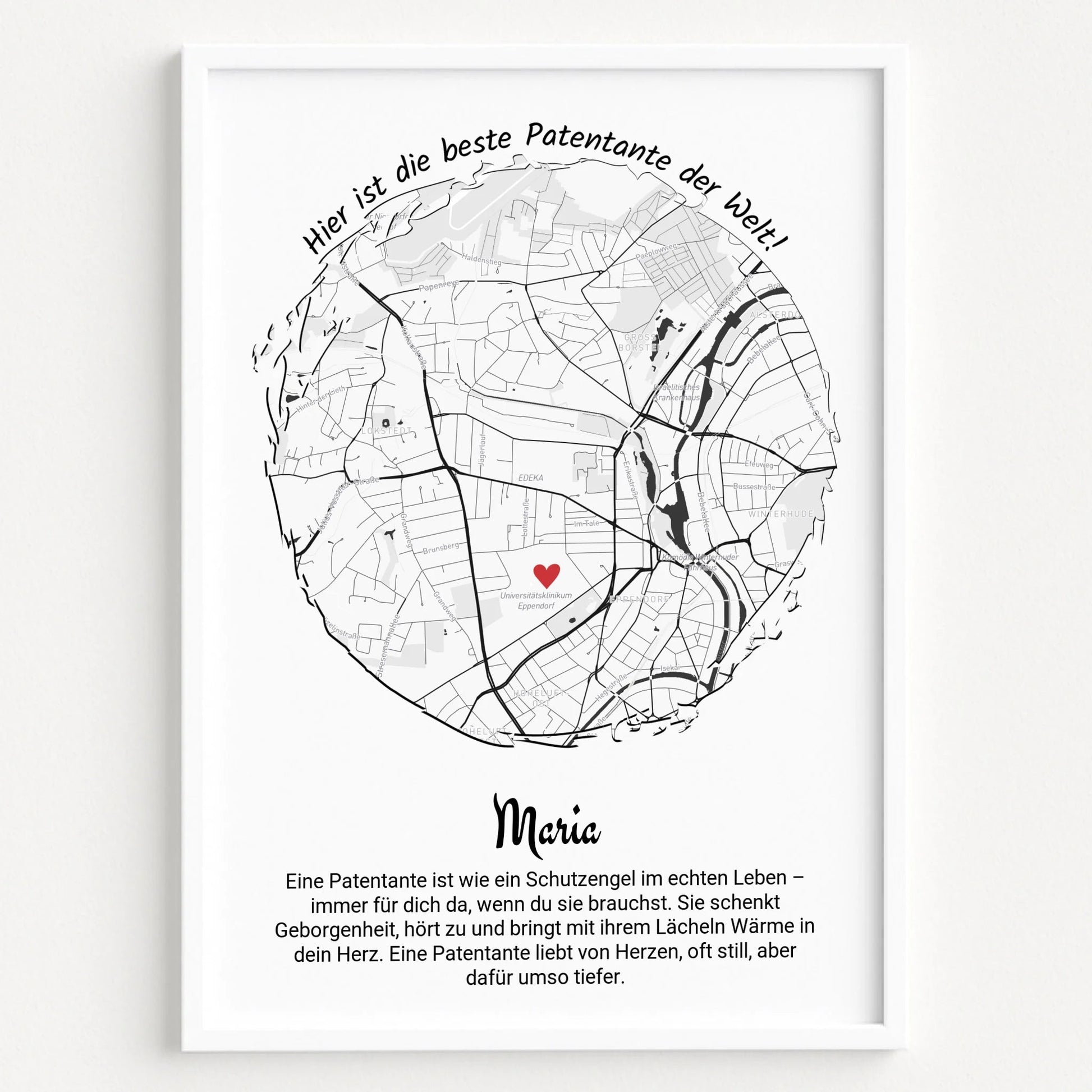 Personalisierte Patentante Poster Geschenkidee mit Name & Spruch - Prinolla