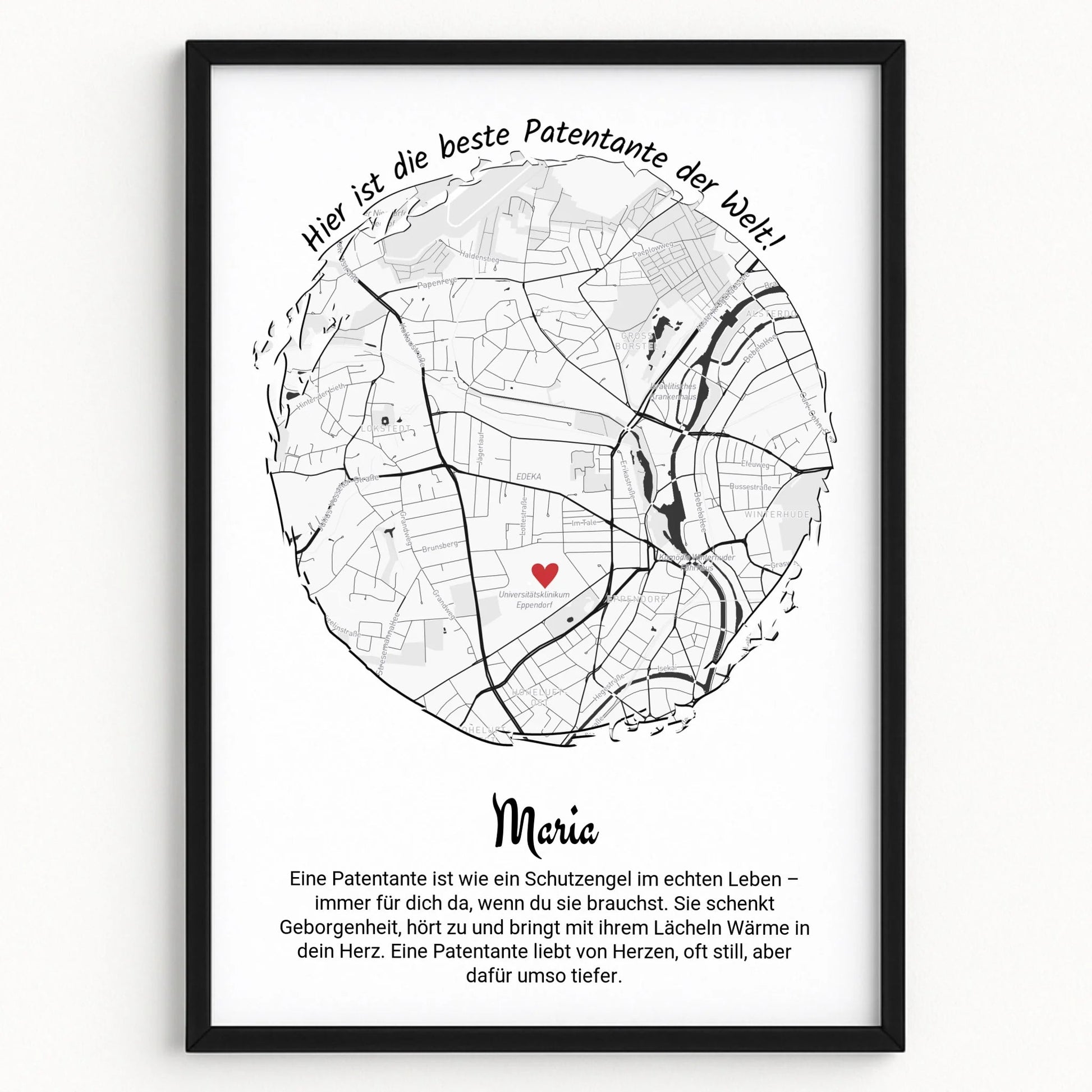 Personalisierte Patentante Poster Geschenkidee mit Name & Spruch - Prinolla