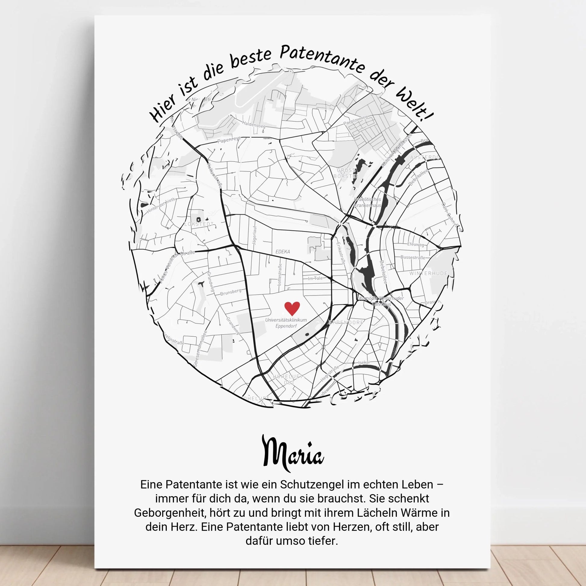 Personalisierte Patentante Poster Geschenkidee mit Name & Spruch - Prinolla