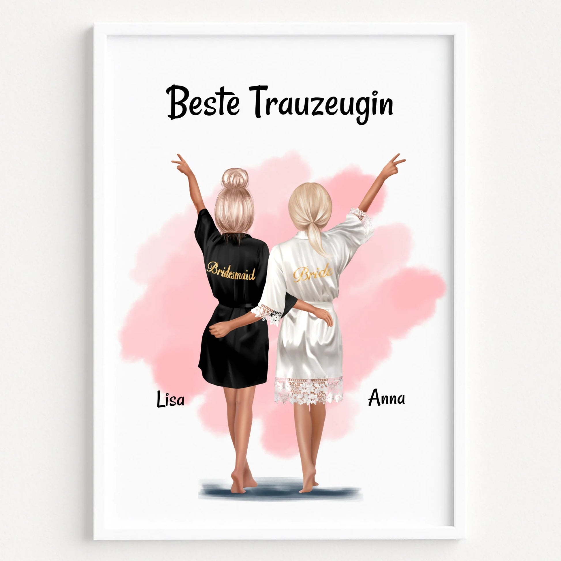 Personalisiertes beste Trauzeugin Geschenk Poster - Prinolla