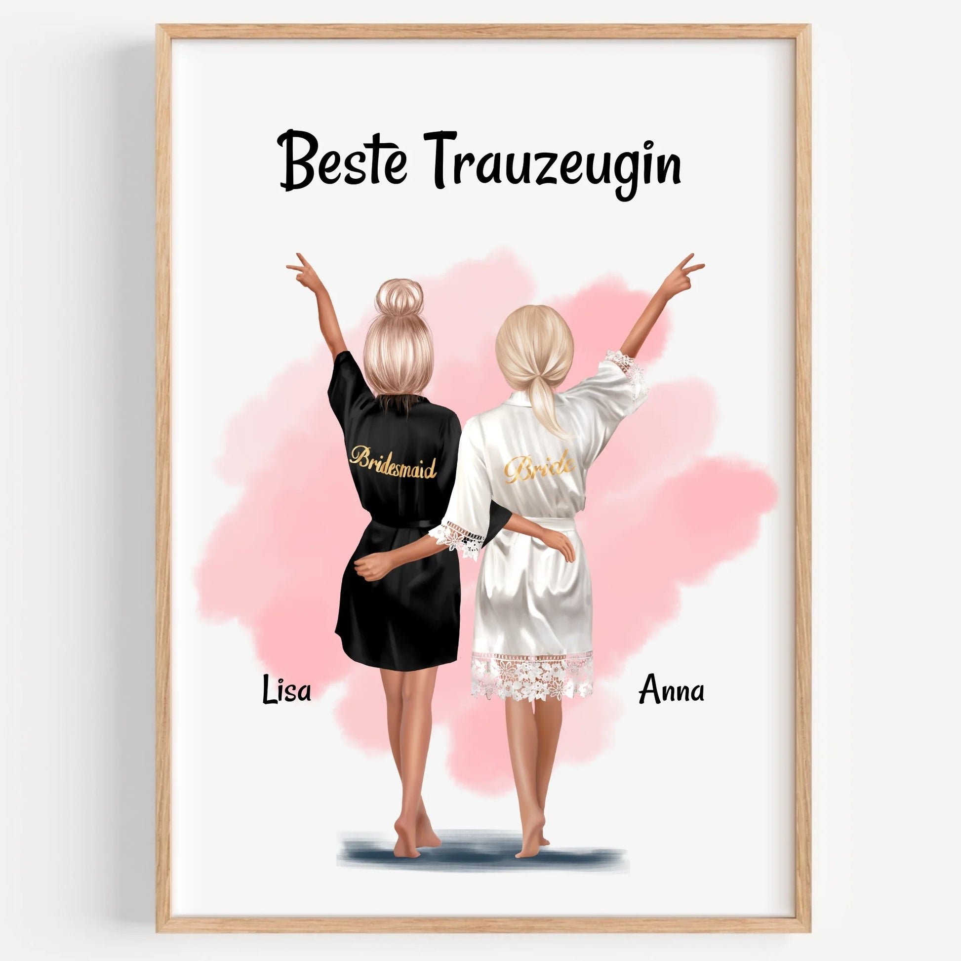 Personalisiertes beste Trauzeugin Geschenk Poster - Prinolla