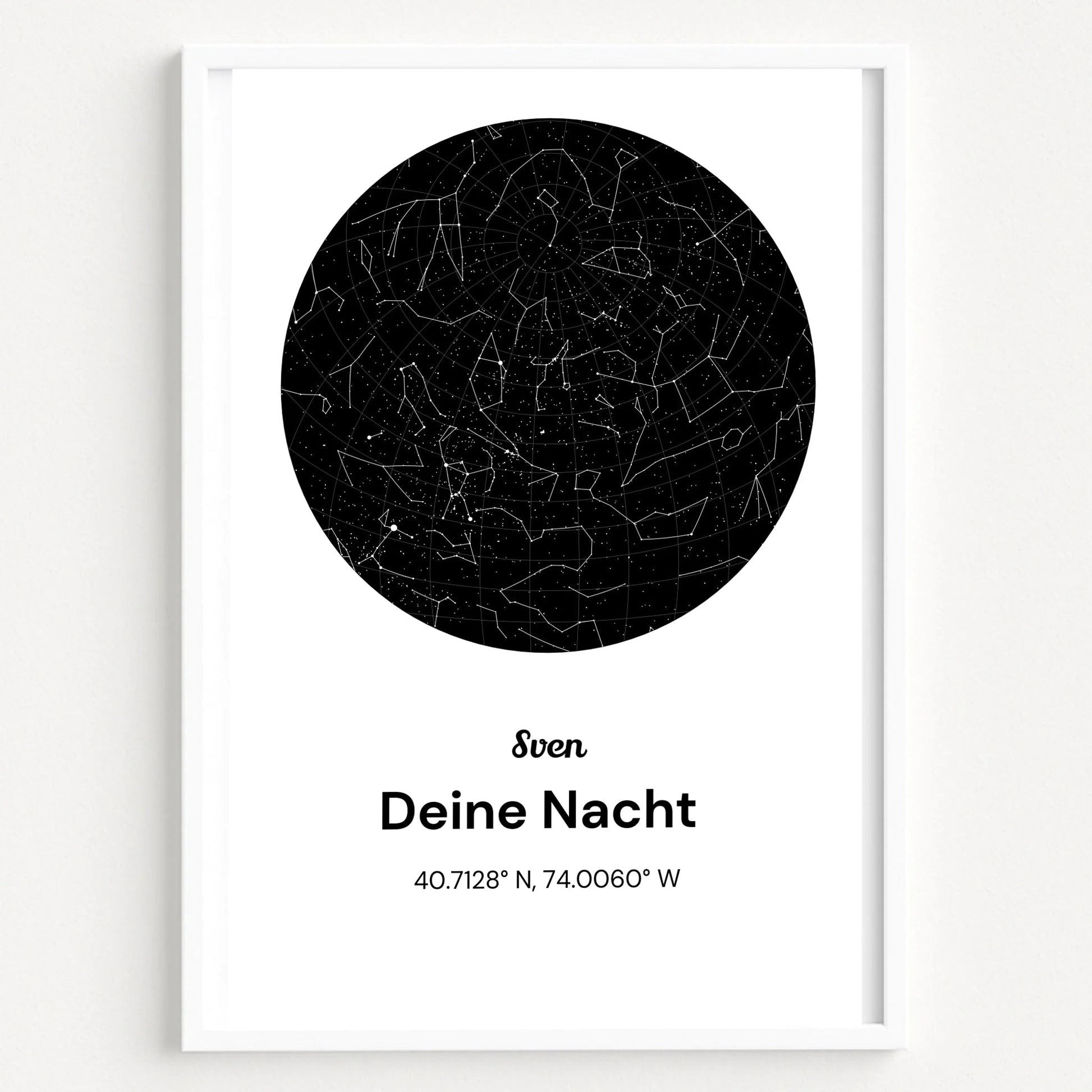 Personalisiertes Kollege Sternehimmel Poster Geschenk - Prinolla