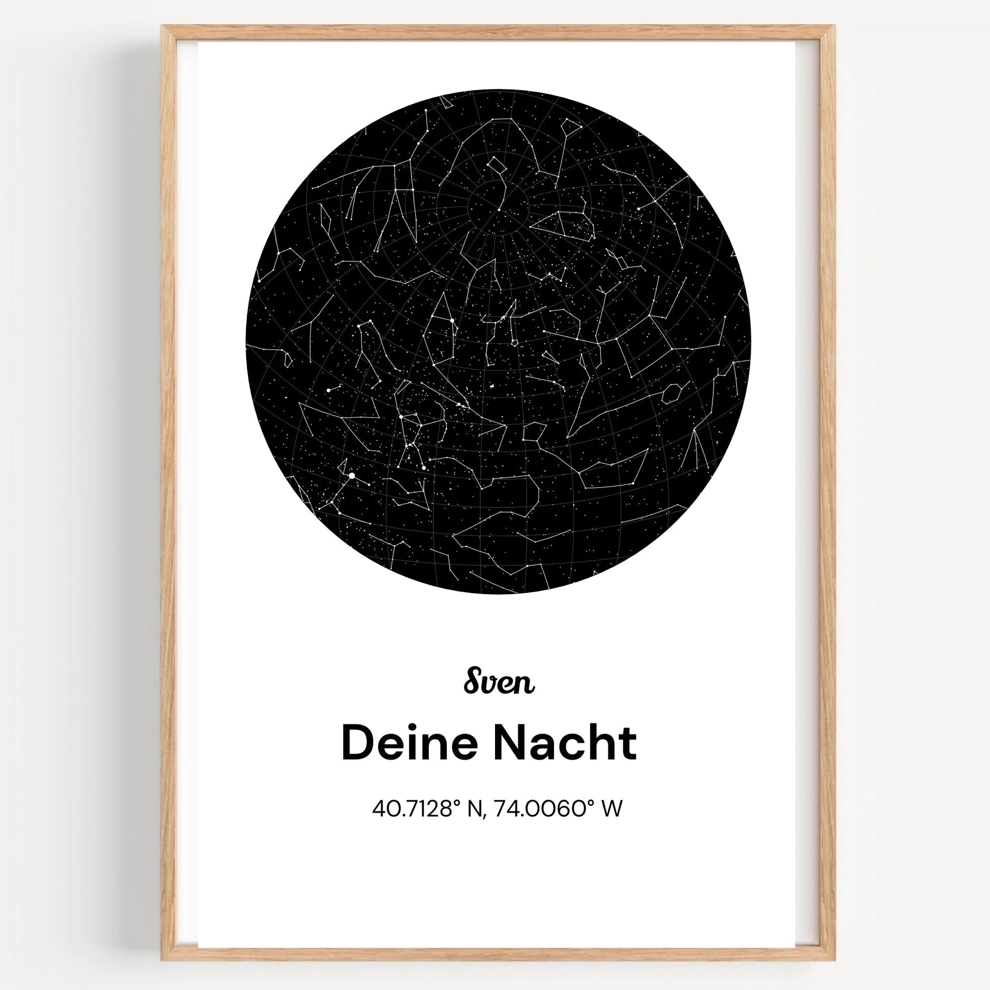 Personalisiertes Kollege Sternehimmel Poster Geschenk - Prinolla