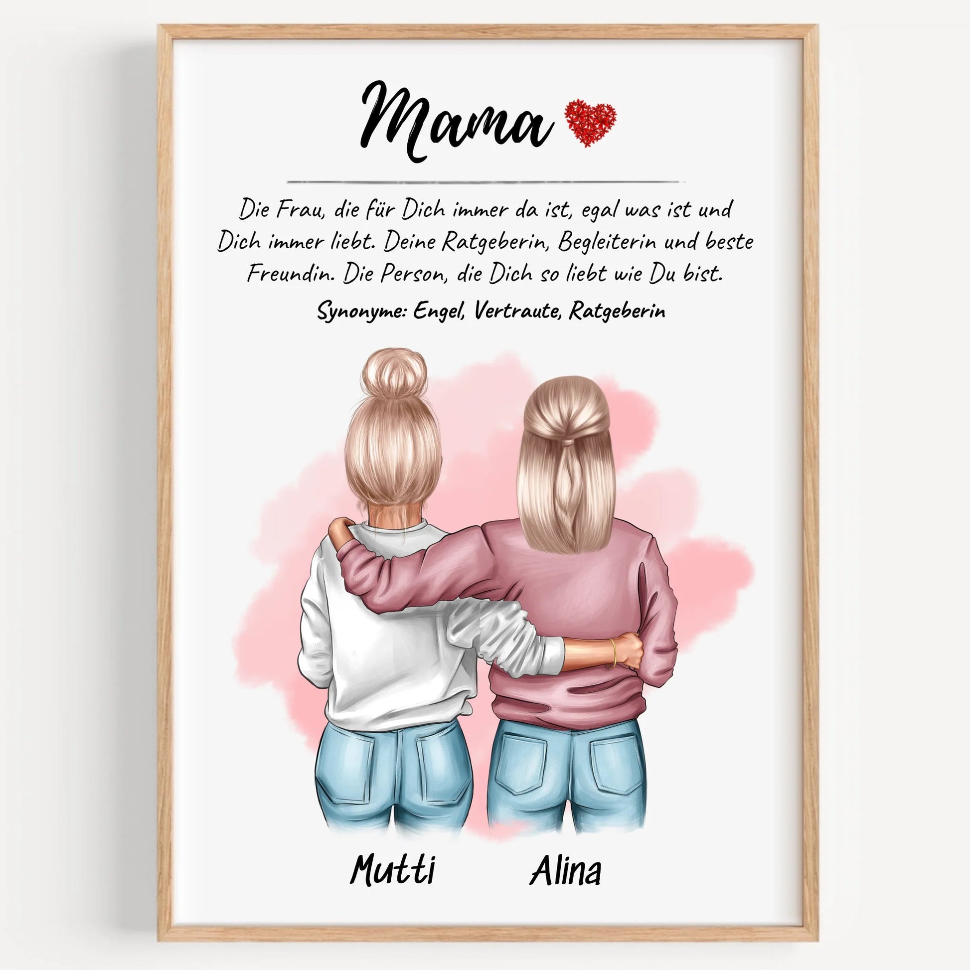 Personalisiertes Mama Bild Geschenk von erwachsener Tochter - Prinolla
