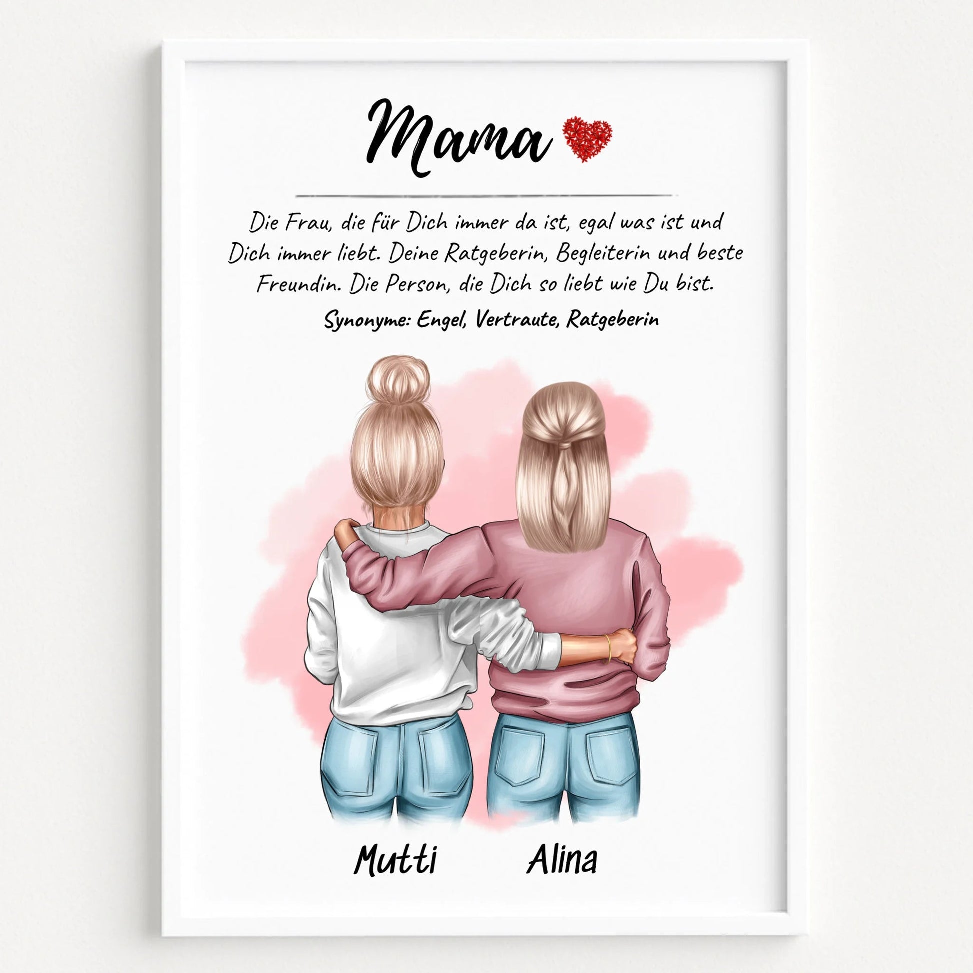 Personalisiertes Mama Bild Geschenk von erwachsener Tochter - Prinolla