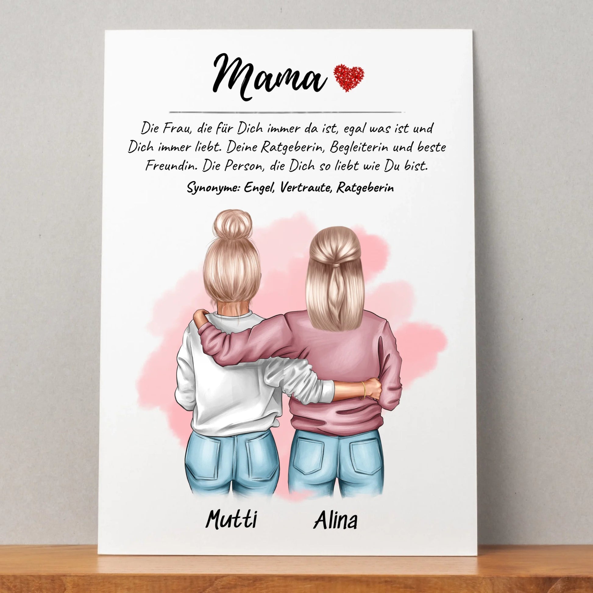 Personalisiertes Mama Bild Geschenk von erwachsener Tochter - Prinolla