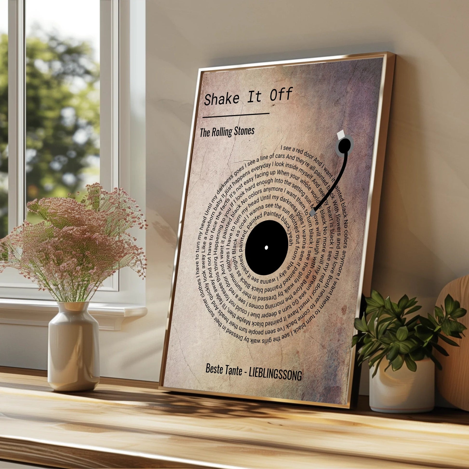 Personalisiertes Musikposter Geschenk für Tante - Prinolla