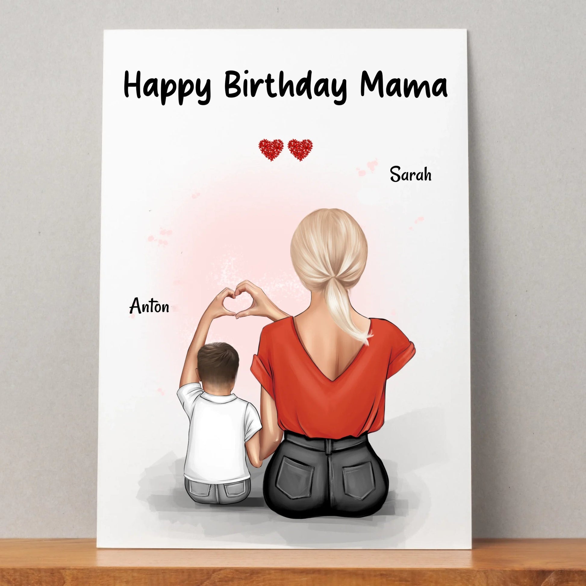 Personalisiertes Mutter Kind Geschenk Bild gestalten - Prinolla